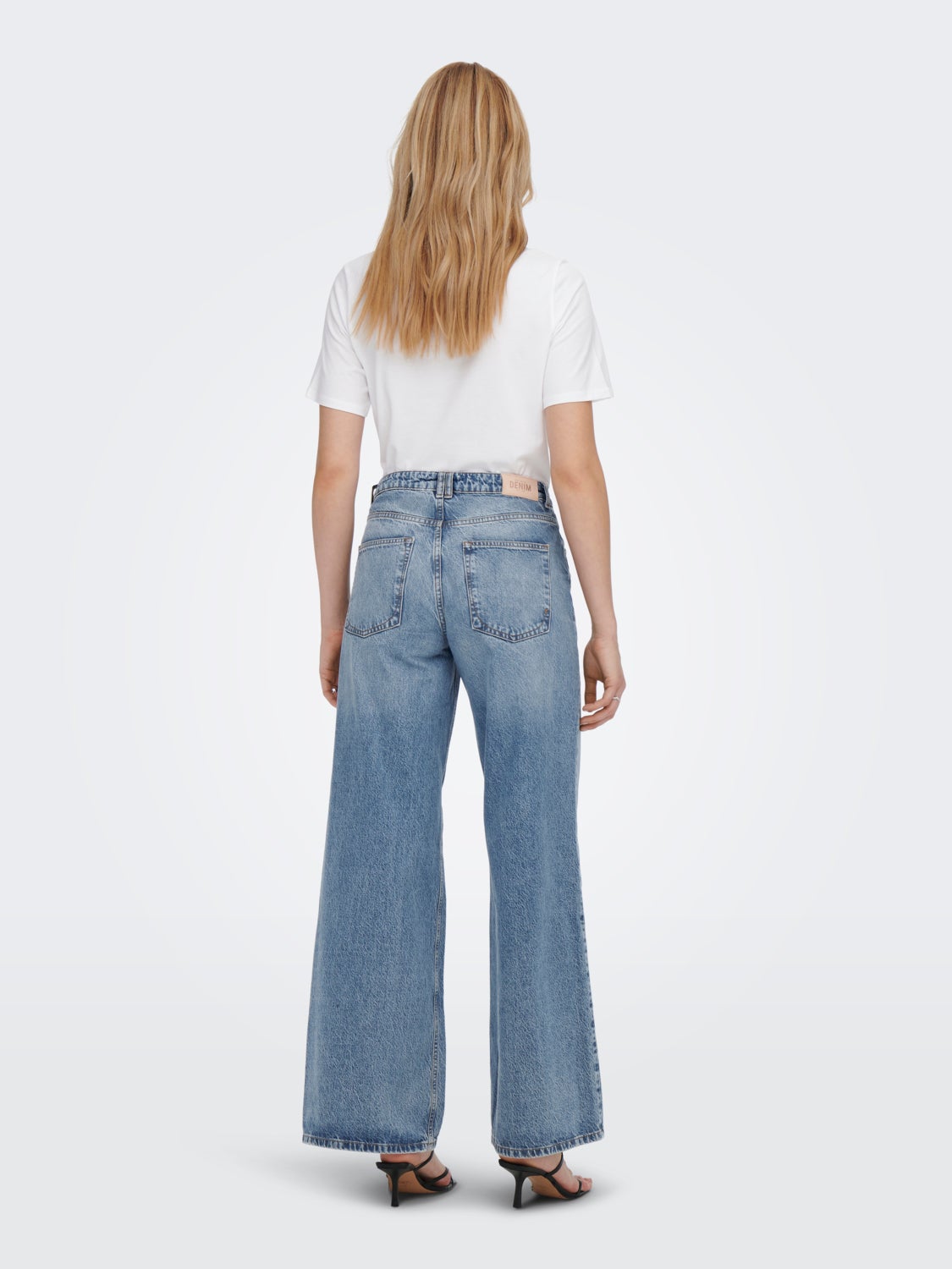ONLVela extra wide high waisted jeans