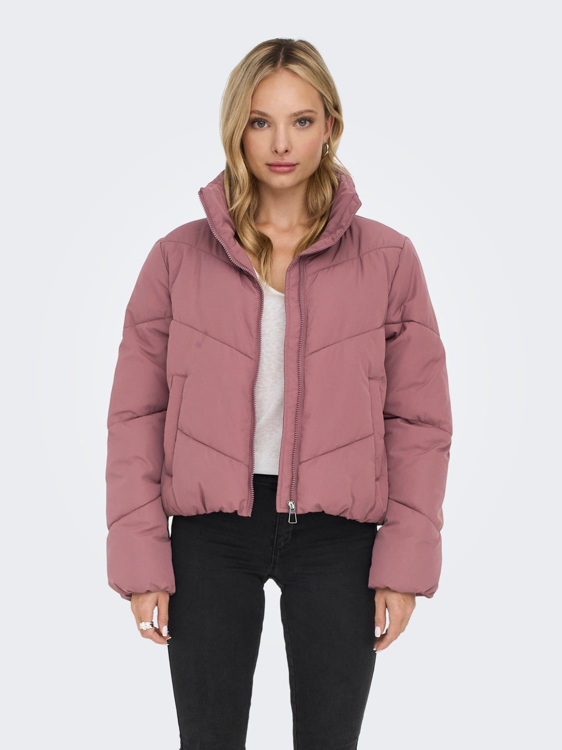 High neck puffer jacket