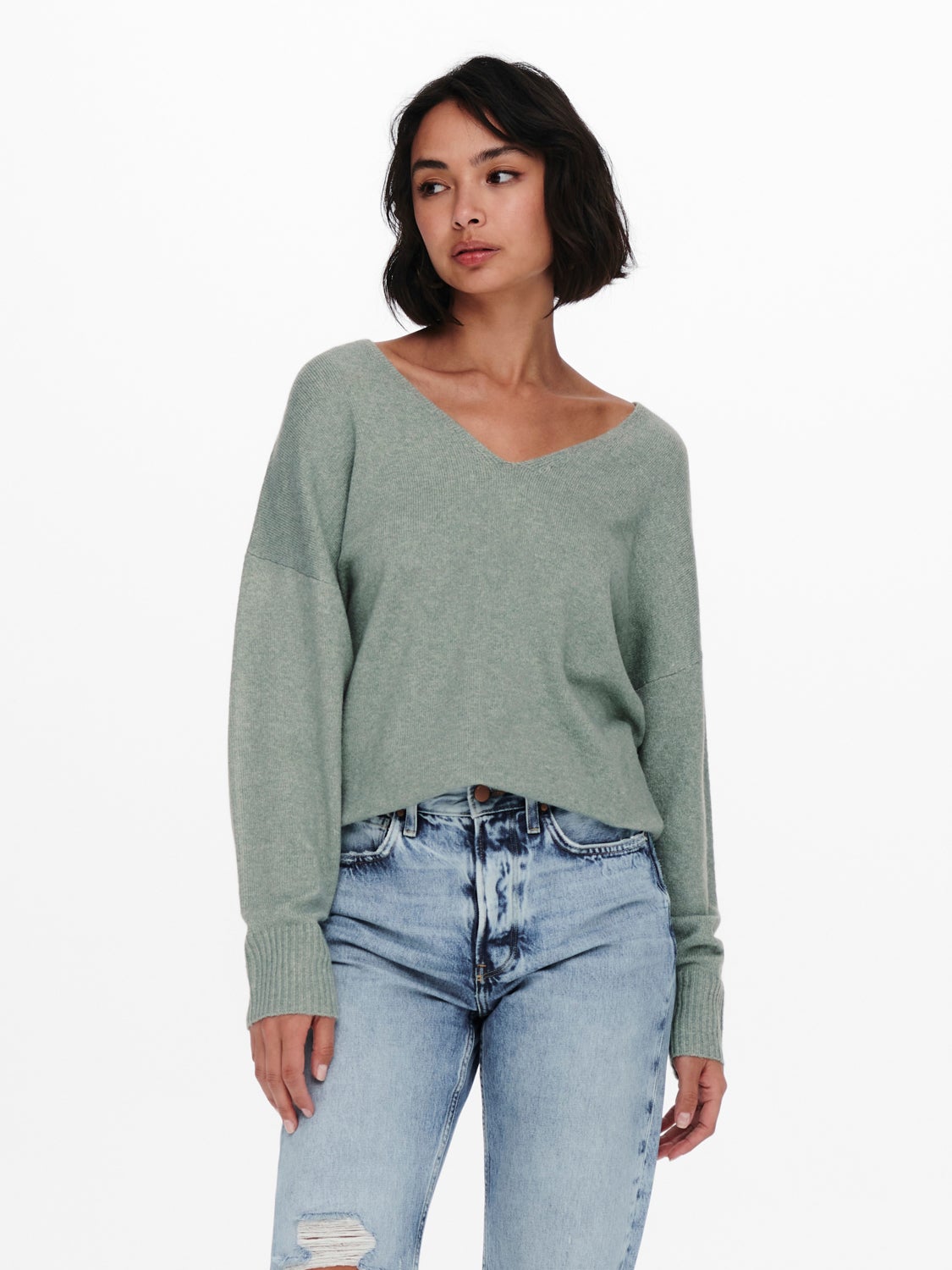 V-neck Knitted Pullover