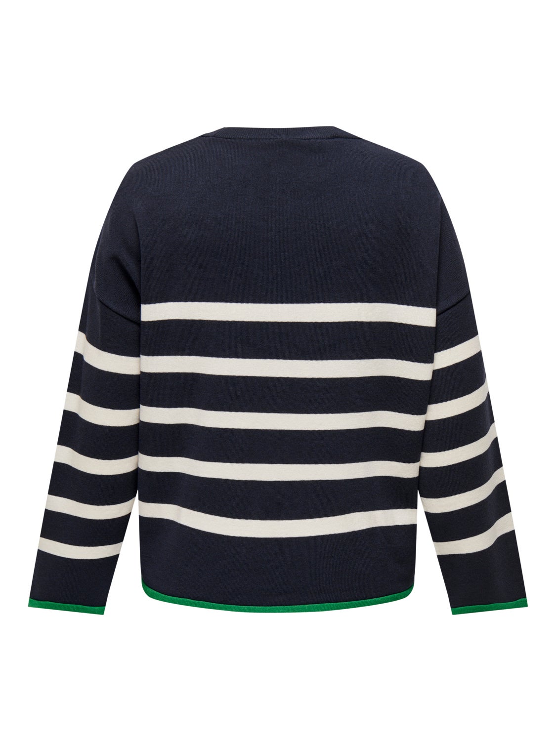 Curvy striped knitted pullover