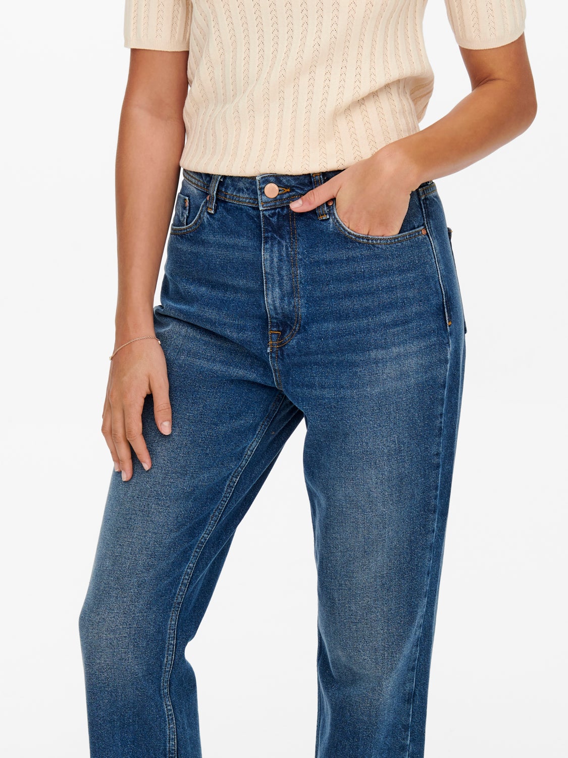 JDYDICHTE HW WIDE DB Loose fit jeans