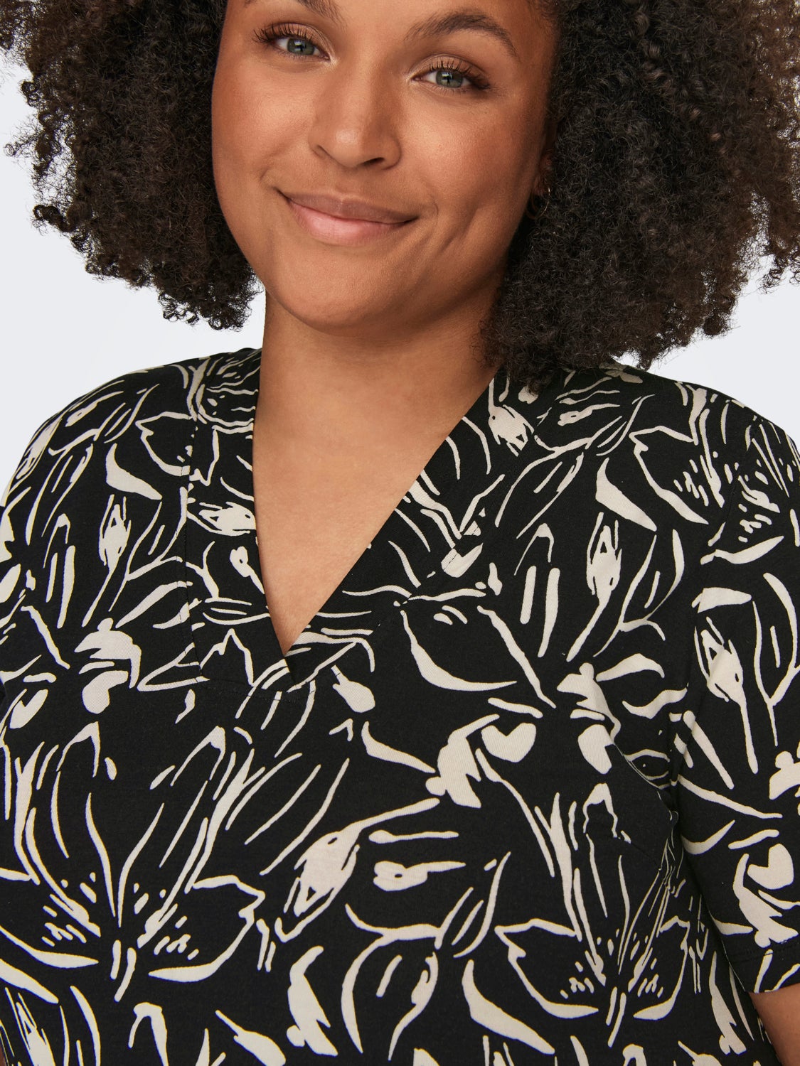 Curvy Midi v-neck dress