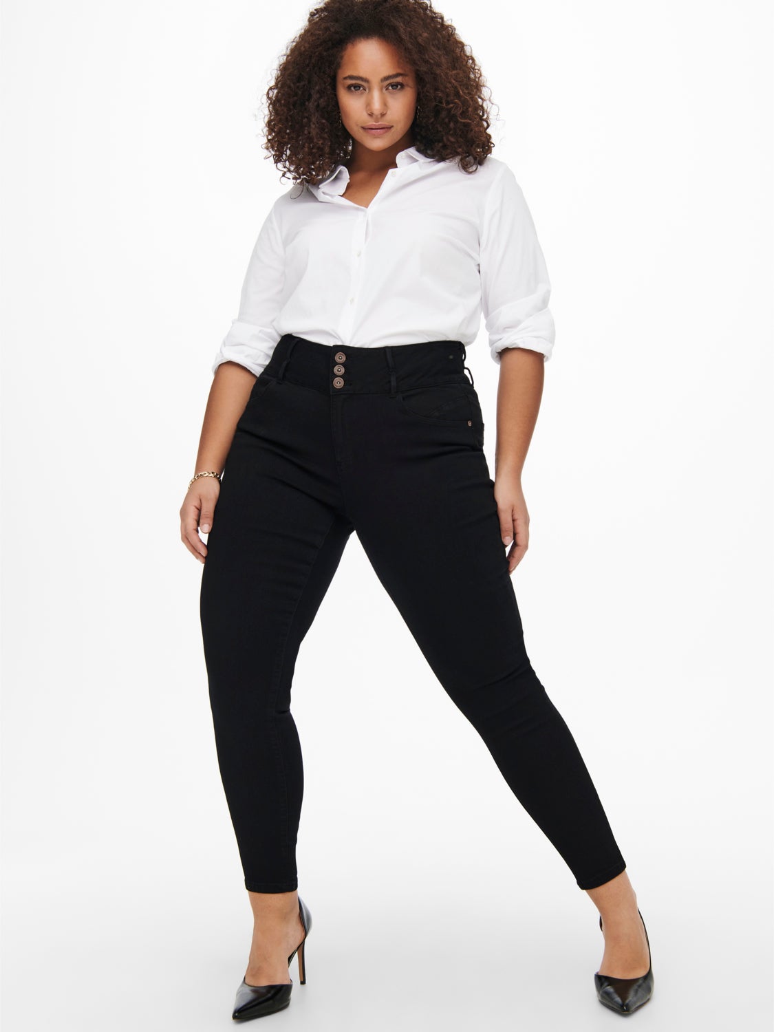 Curvy CARAnna hw ankle Skinny fit jeans