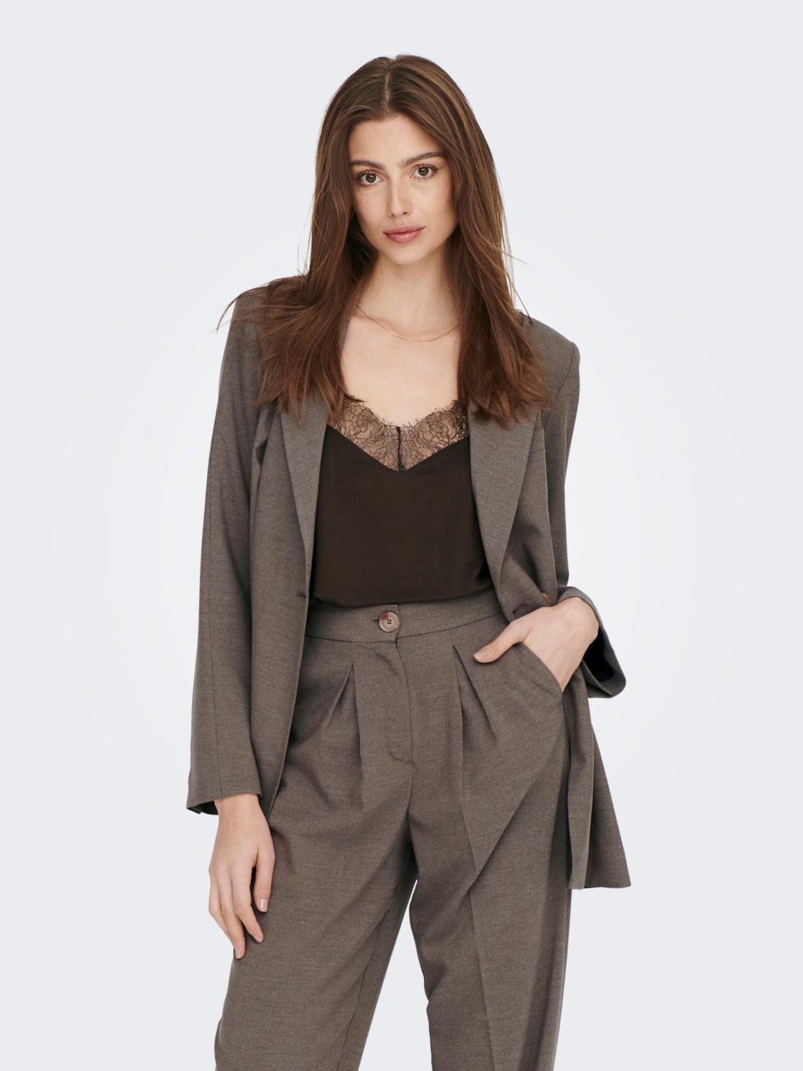 Lace detailed top with thin straps