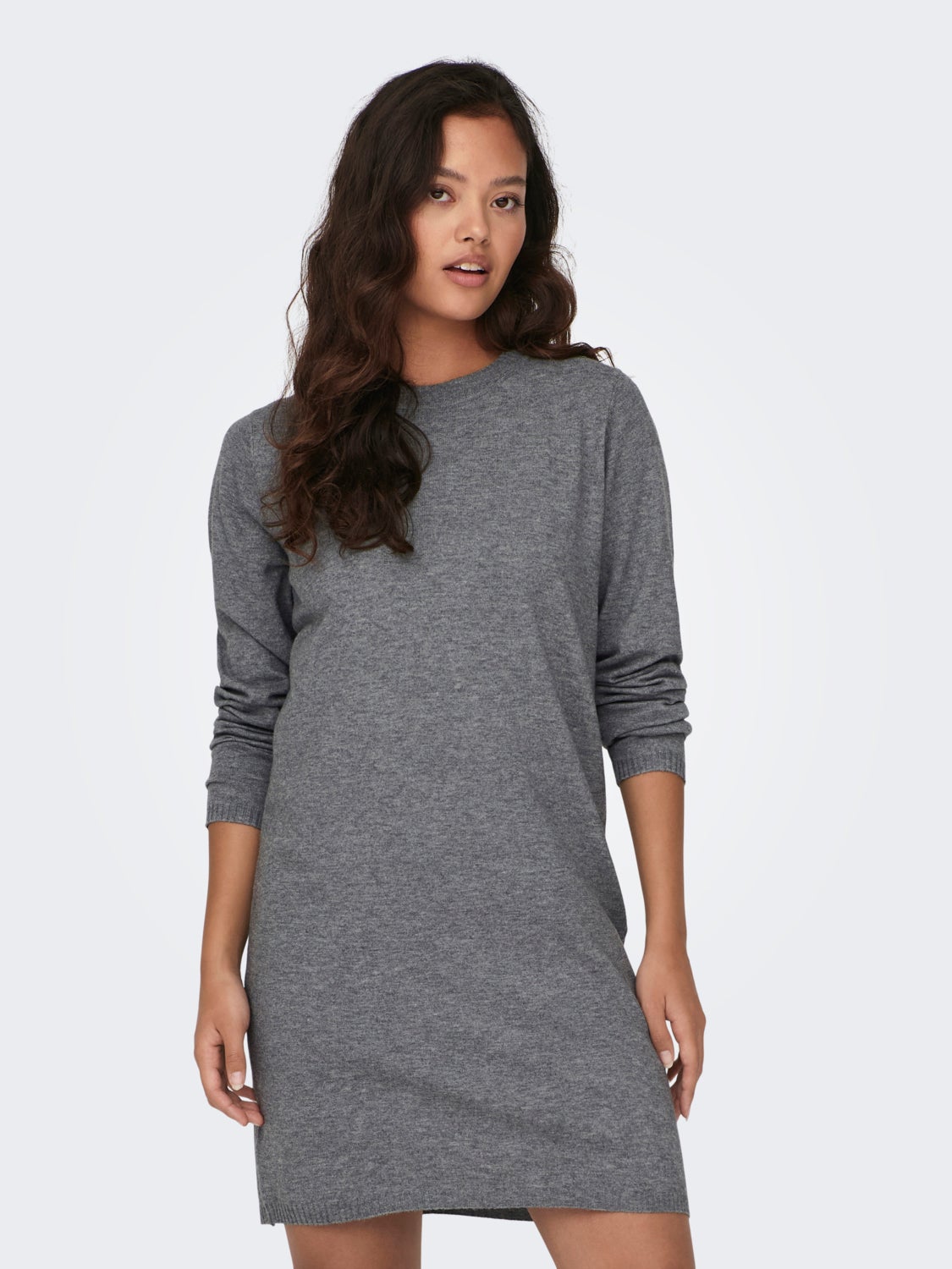 Mini o-neck knitted dress