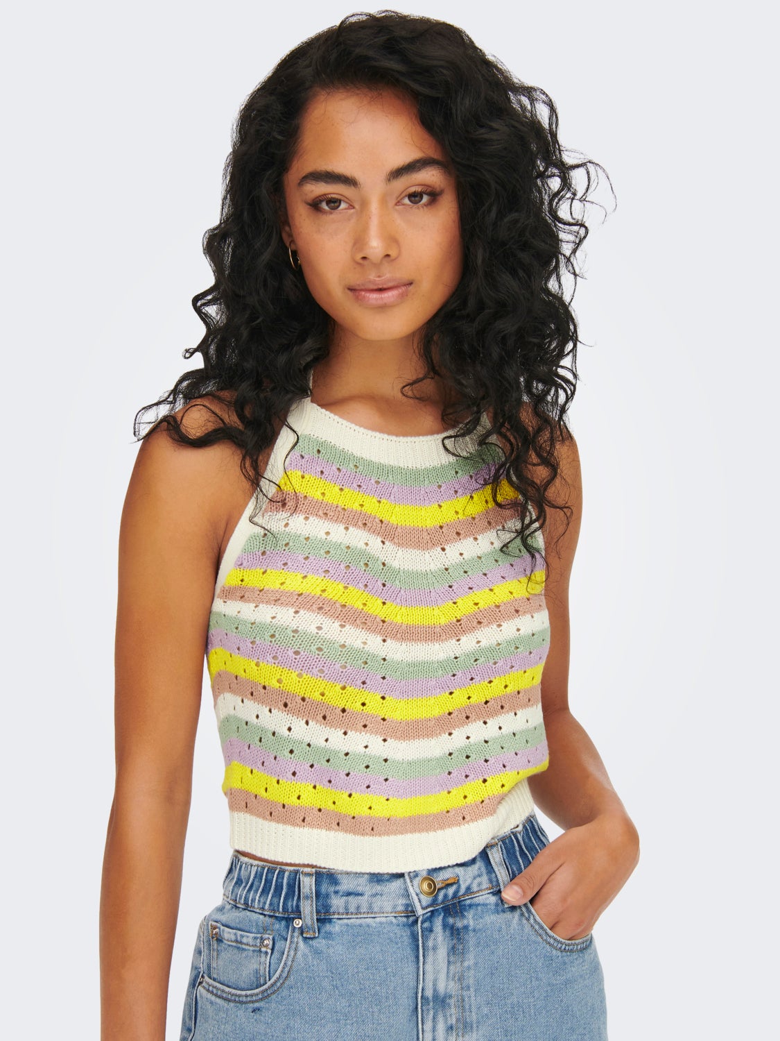 Striped Knitted Top