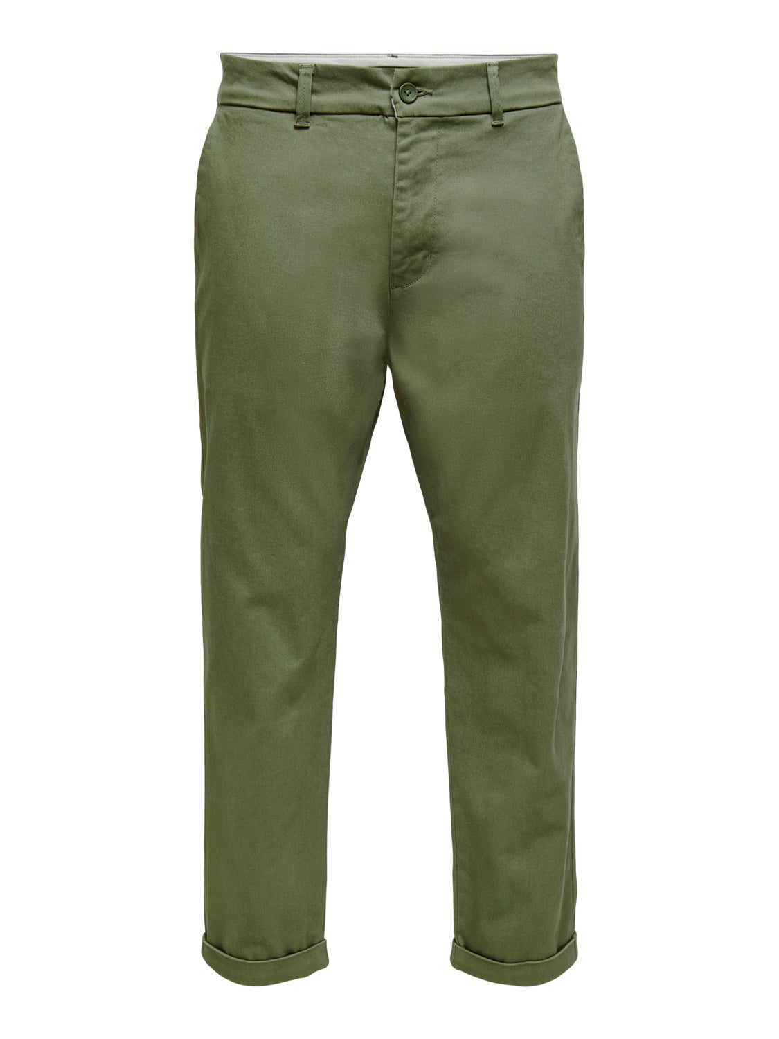 Chino pants with turn-up