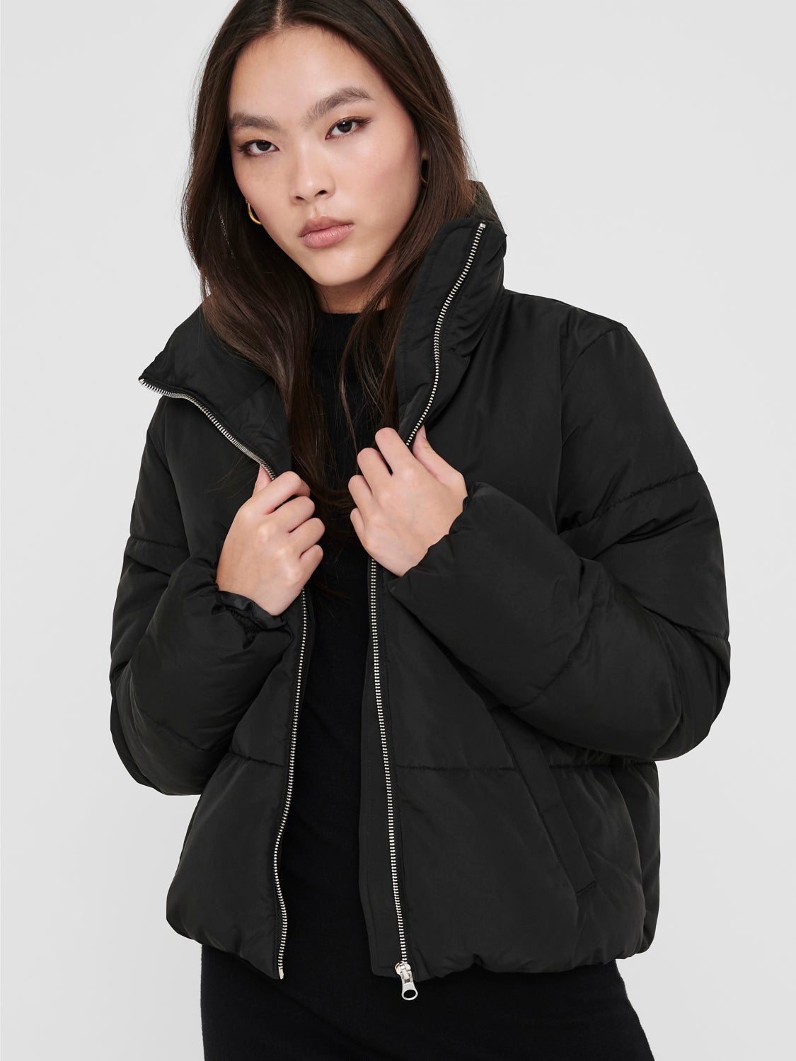 High neck short jacket