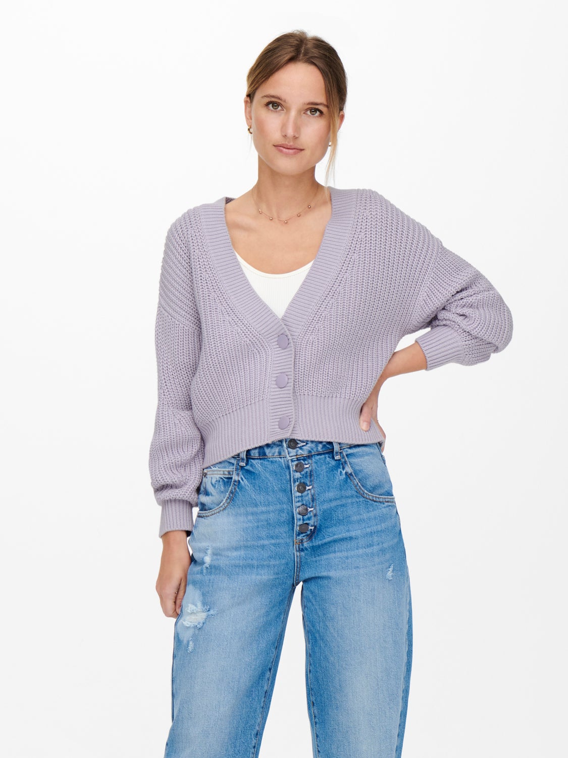 Rib Knitted Cardigan