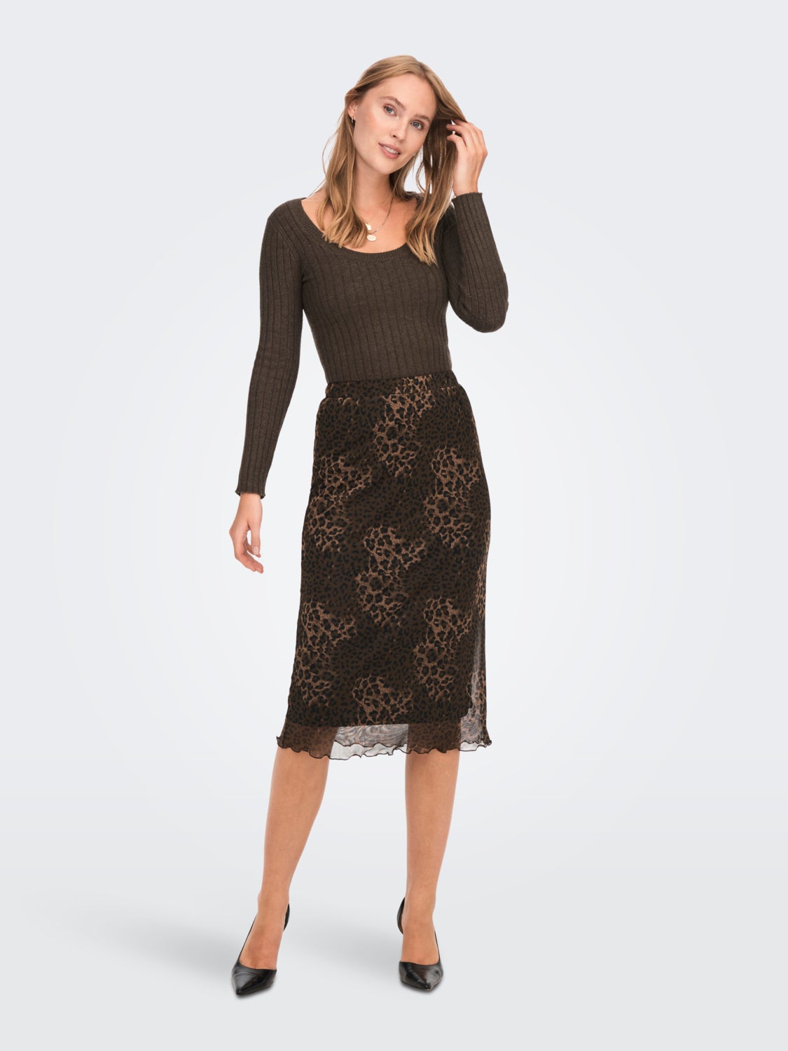 U-neck Knitted Pullover