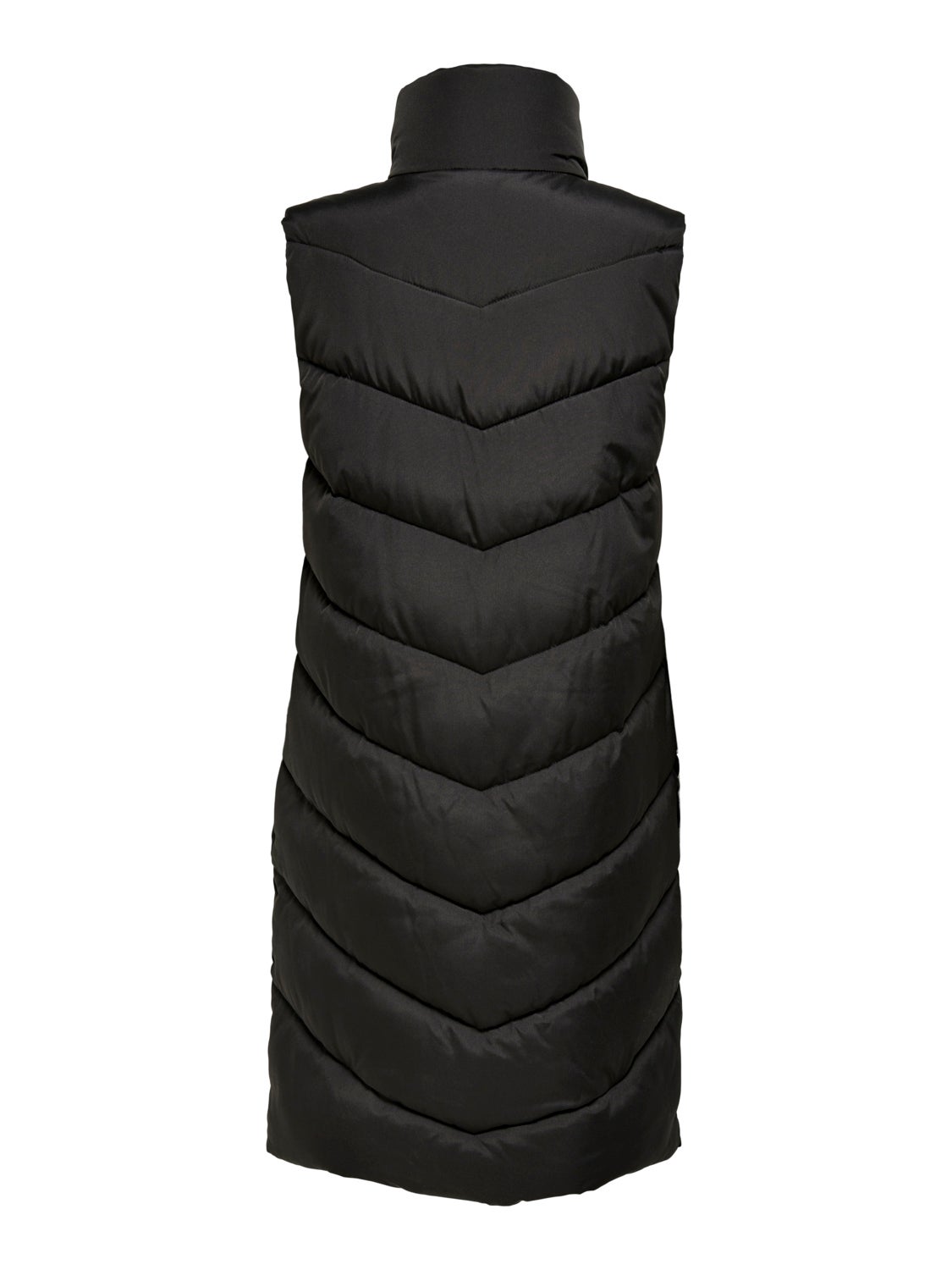 Long vest with high neck