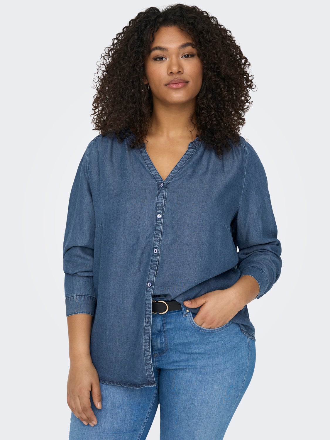 Curvy Denim Shirt