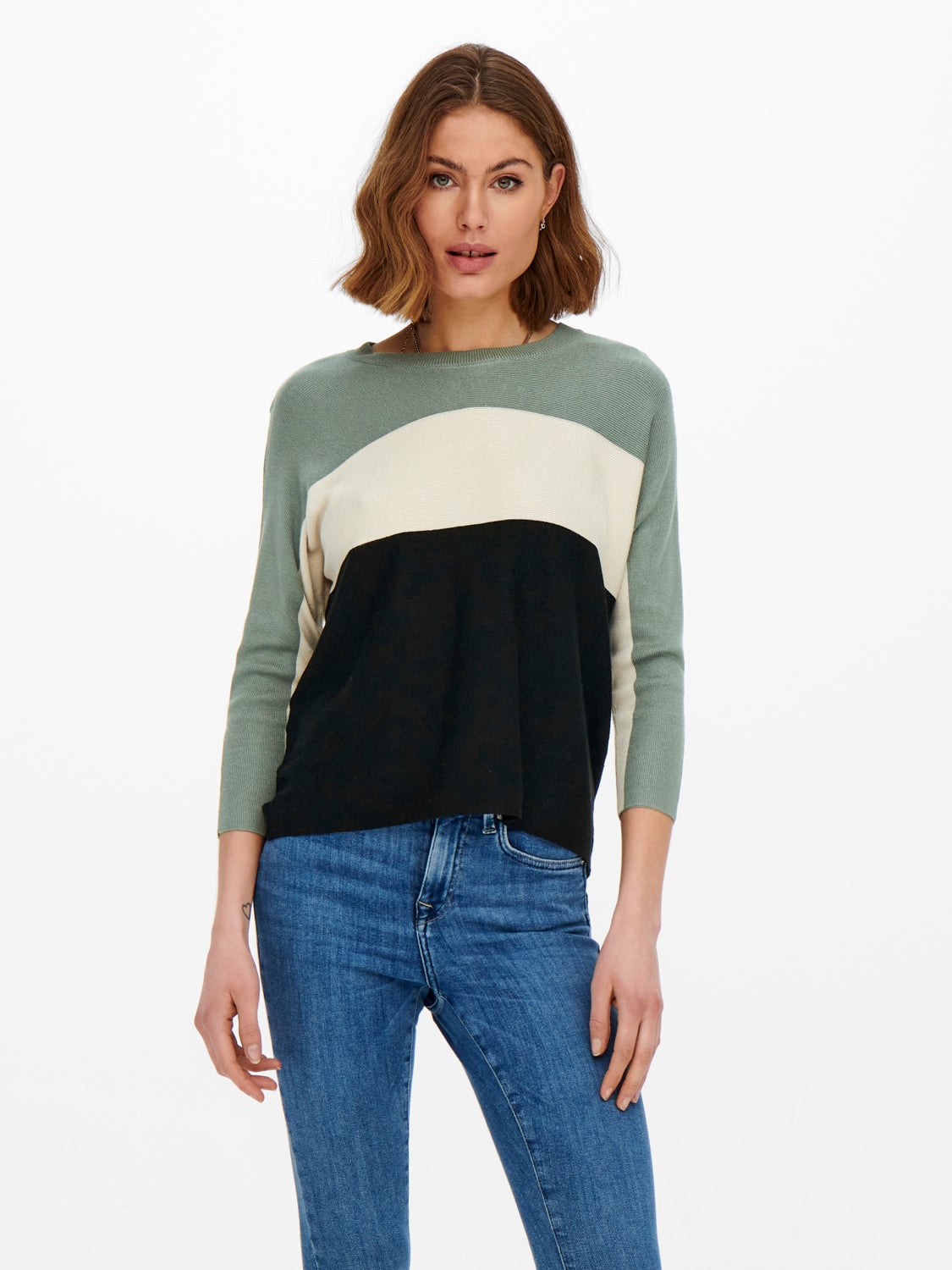 Contrast Knitted Pullover