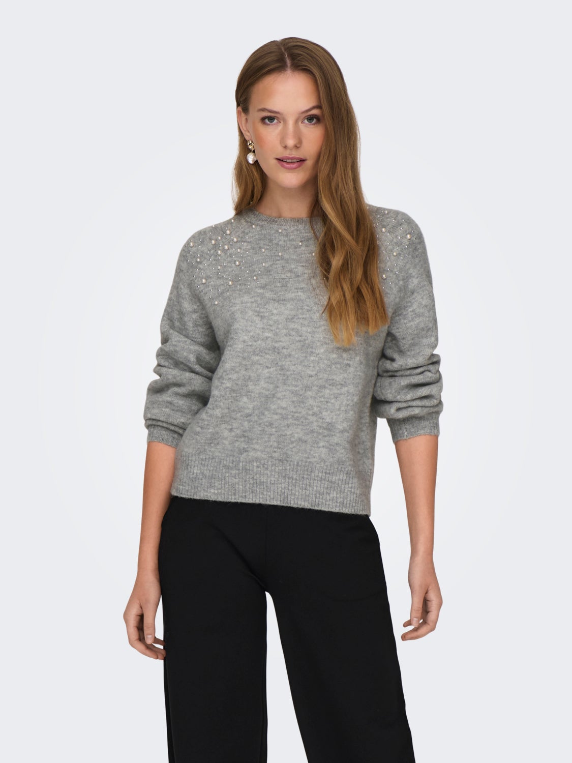 O-neck knitted pullover