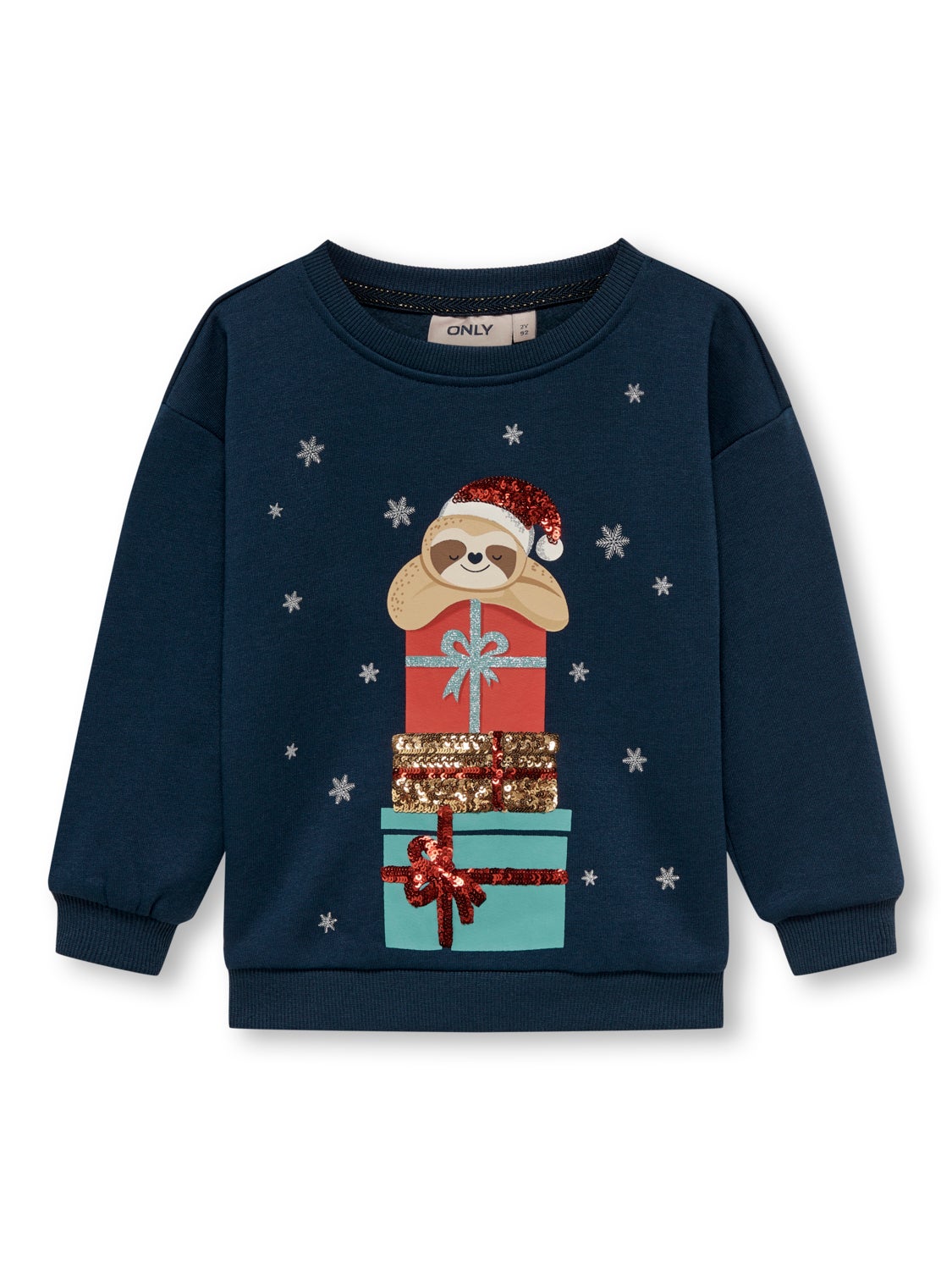 O-neck sweatshirt with christmas print
