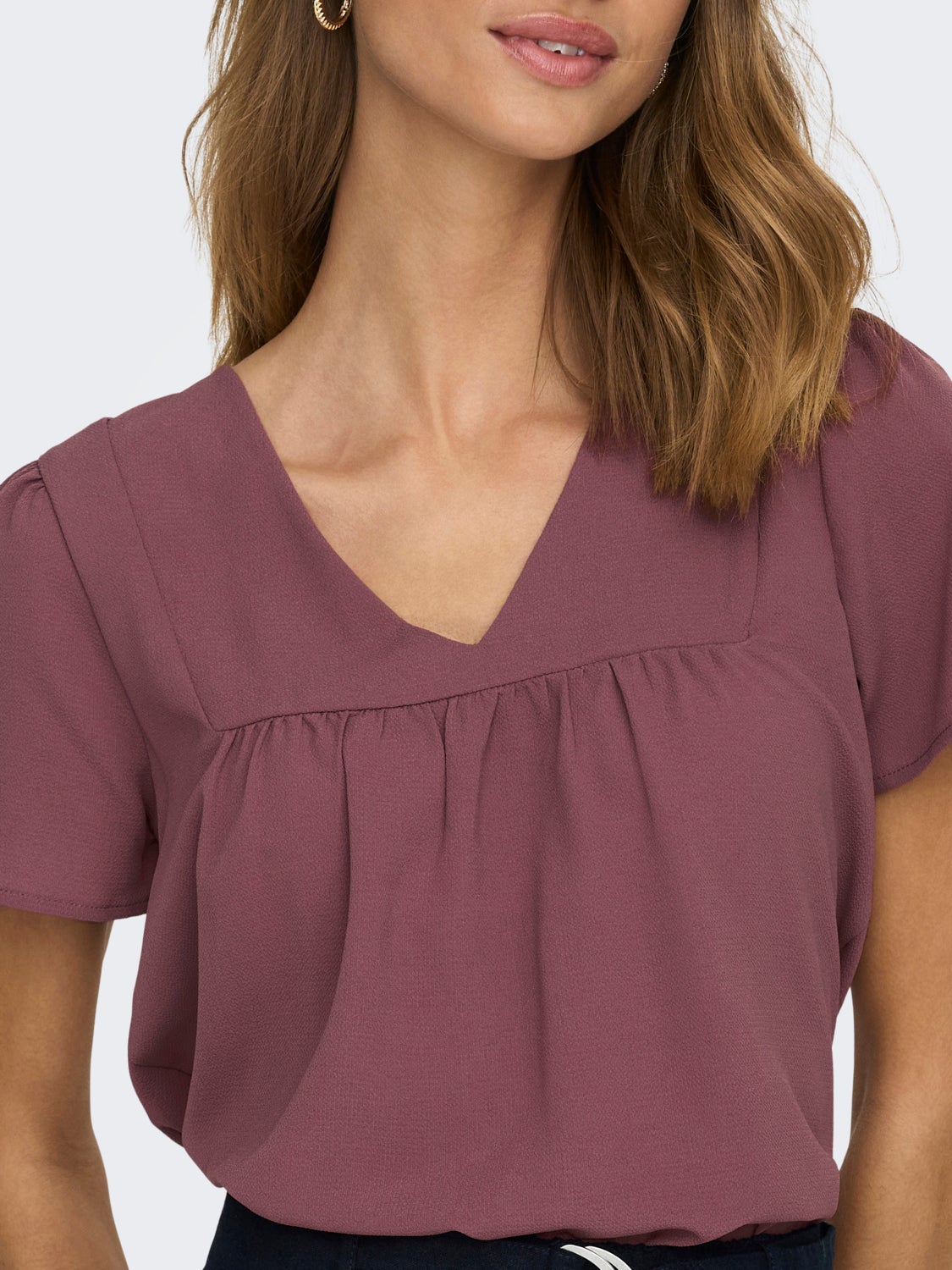 Regular Fit V-Neck Top