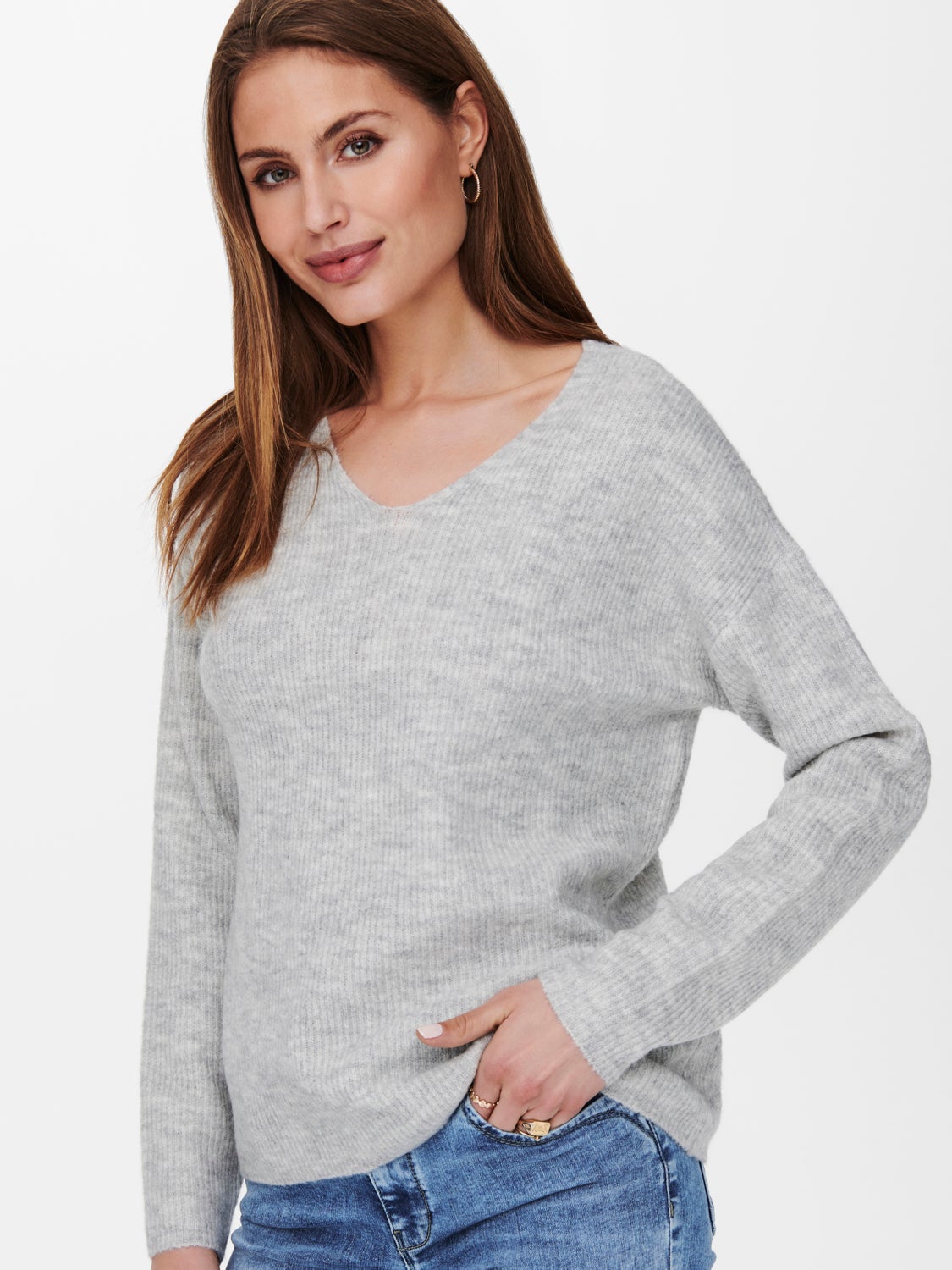 V-neck Knitted Pullover