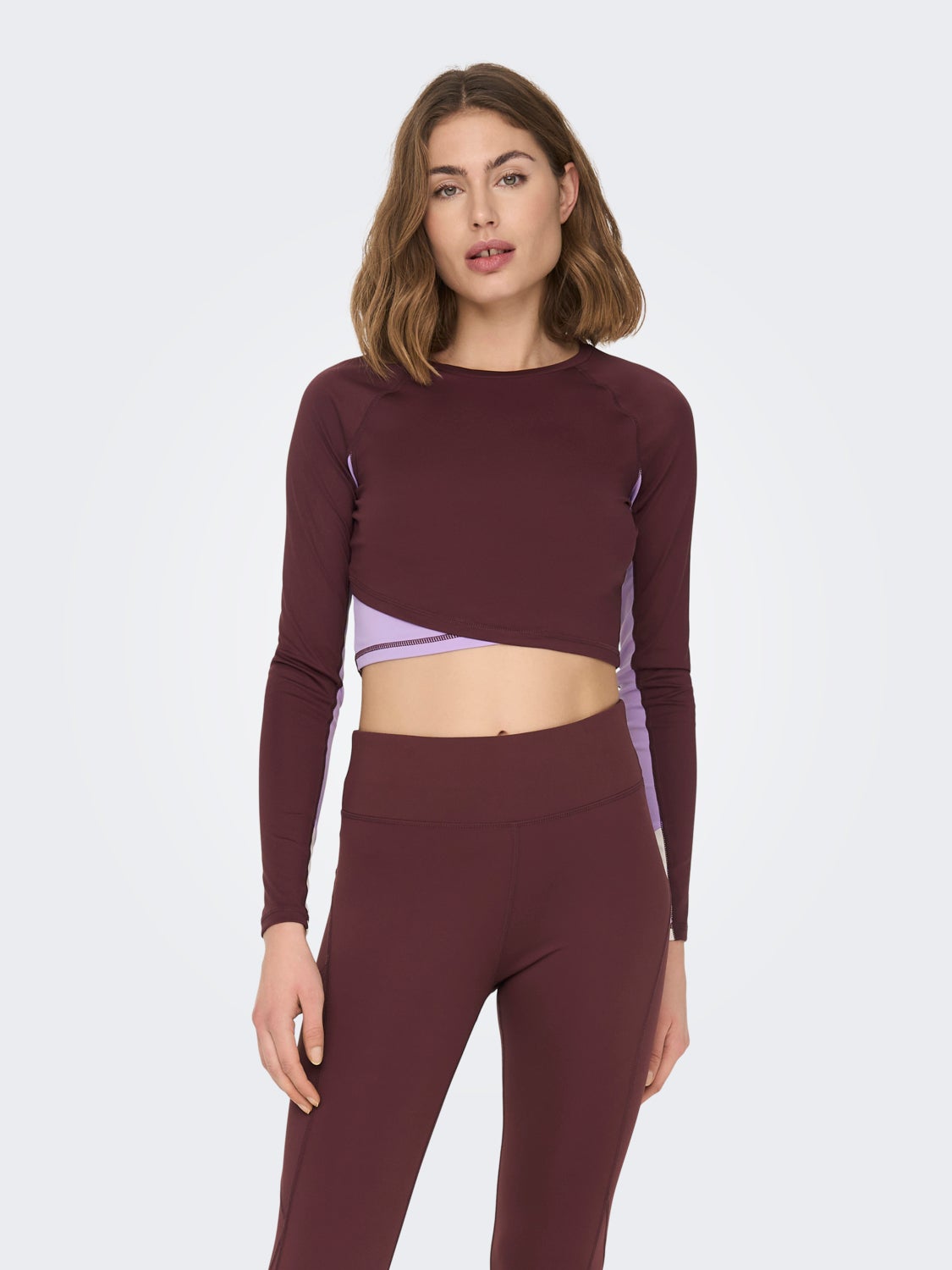 Cropped color block Training Top