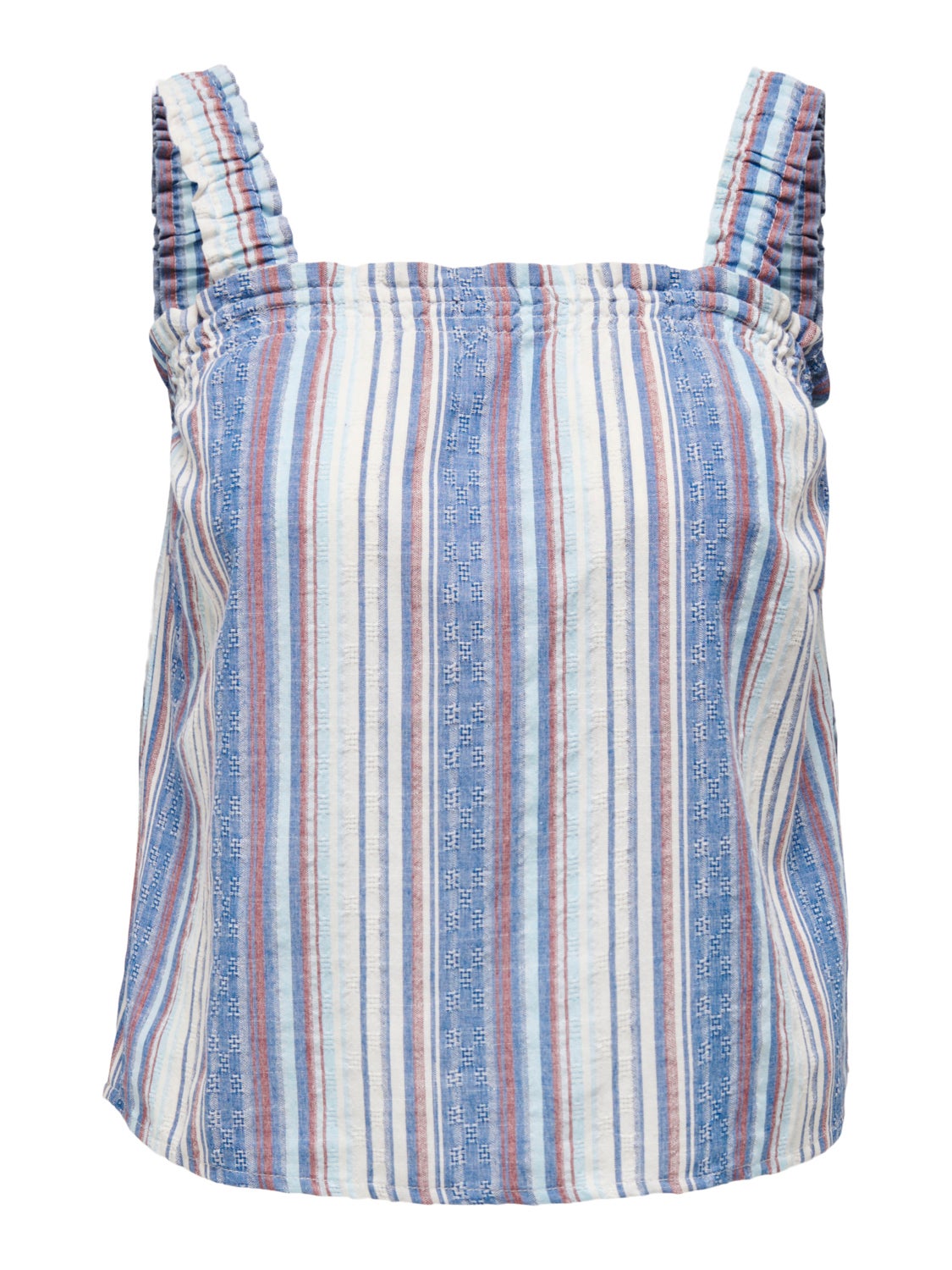 Curvy smock detail top