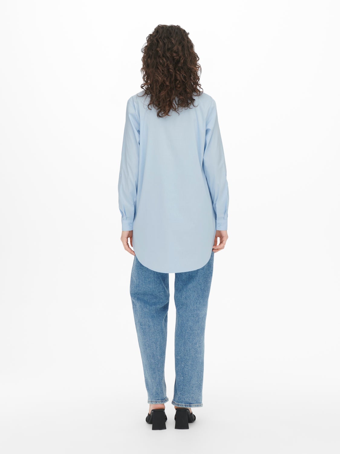 Long V-neck Long Sleeved Top