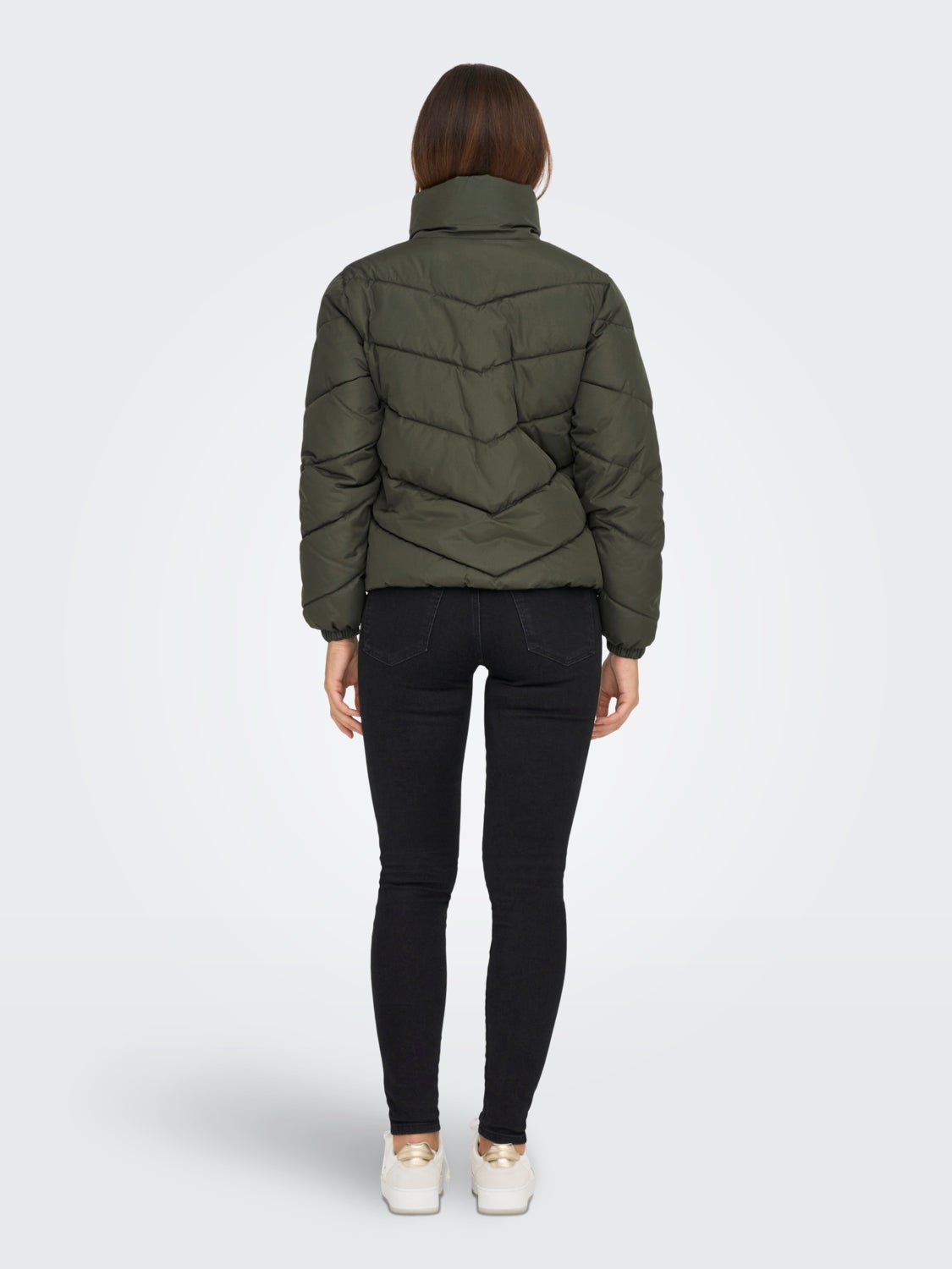 short jacket with high neck