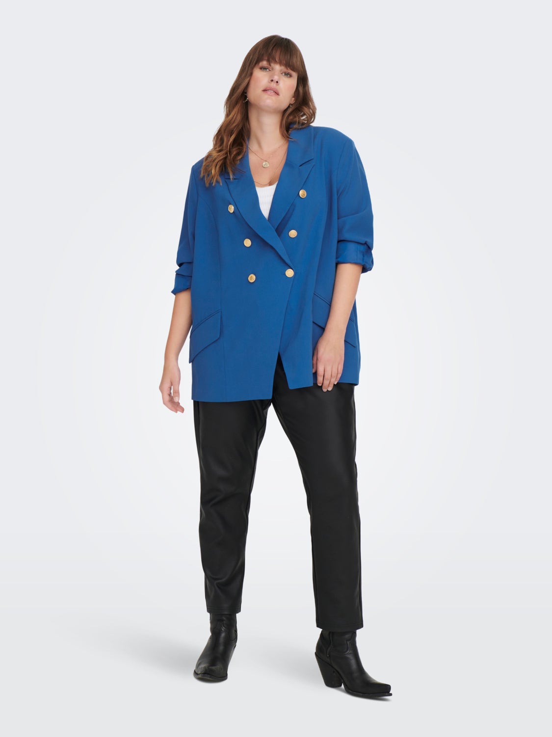 Curvy Button Blazer