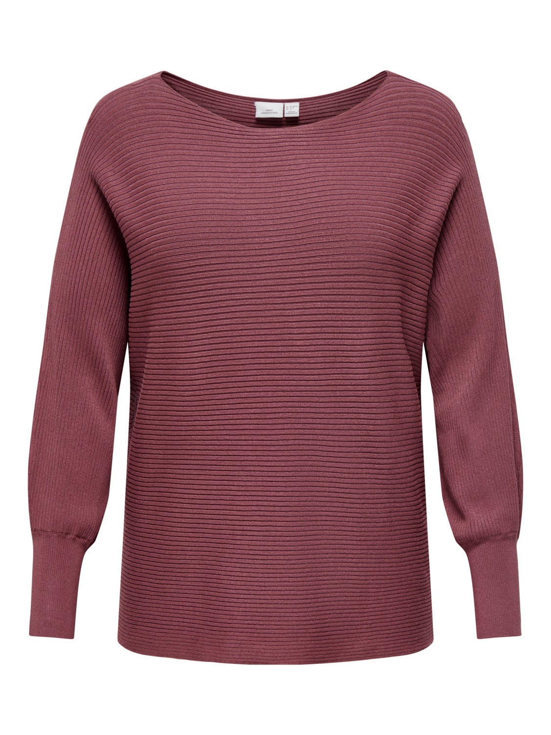 Curvy o-neck knitted pullover