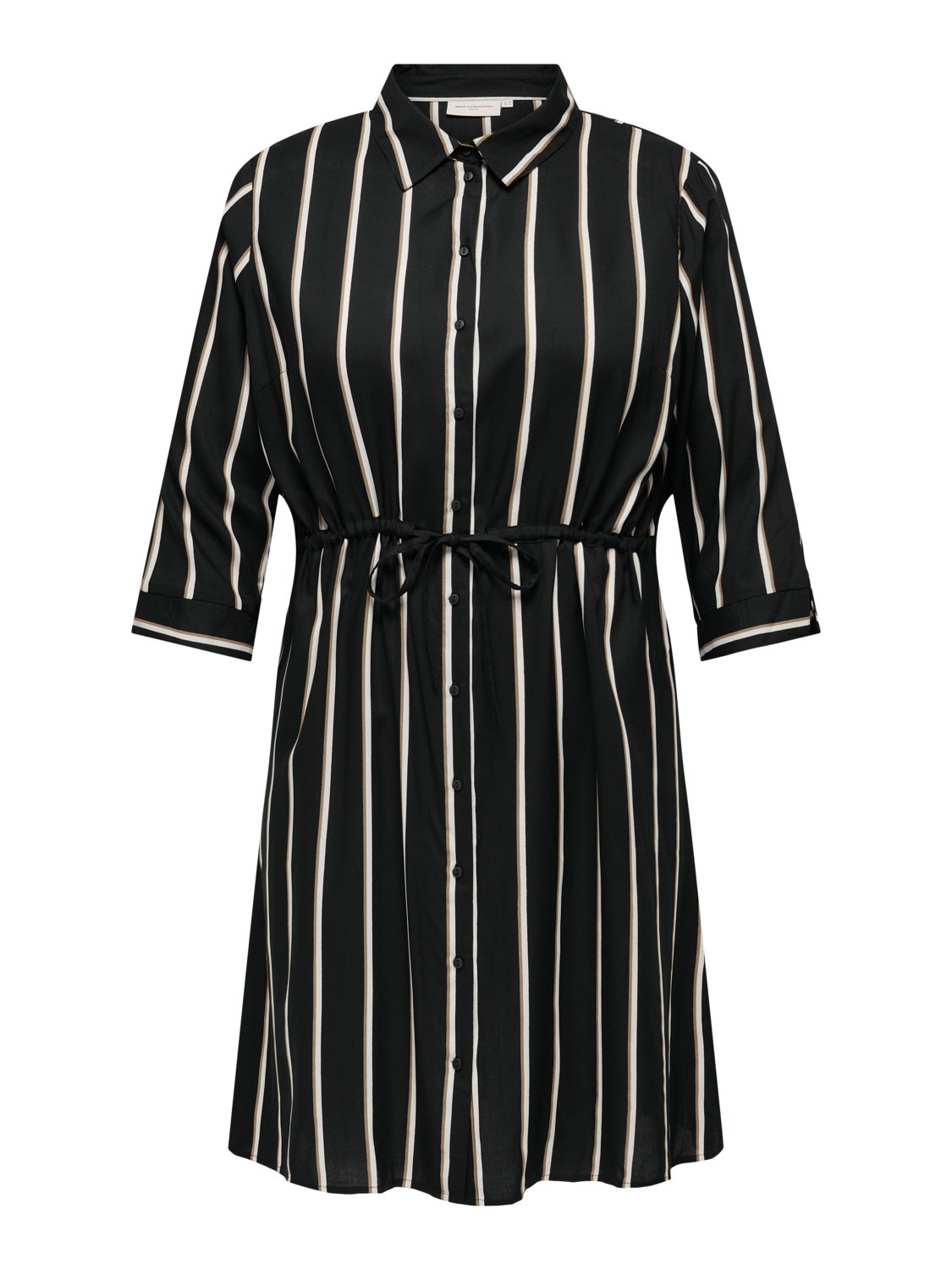Curvy Striped shirt dress