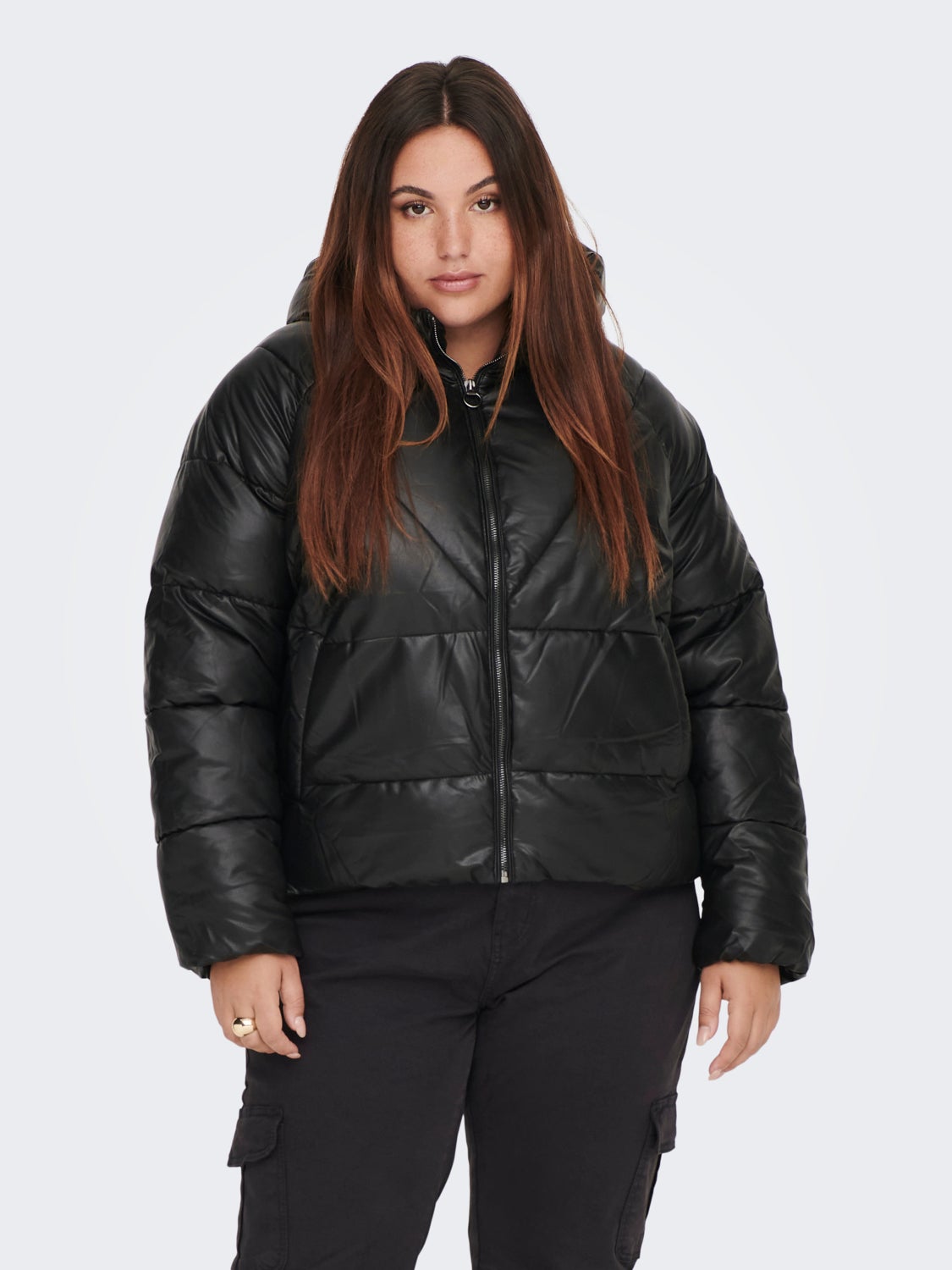 O-Neck Curve Quilted Jacket
