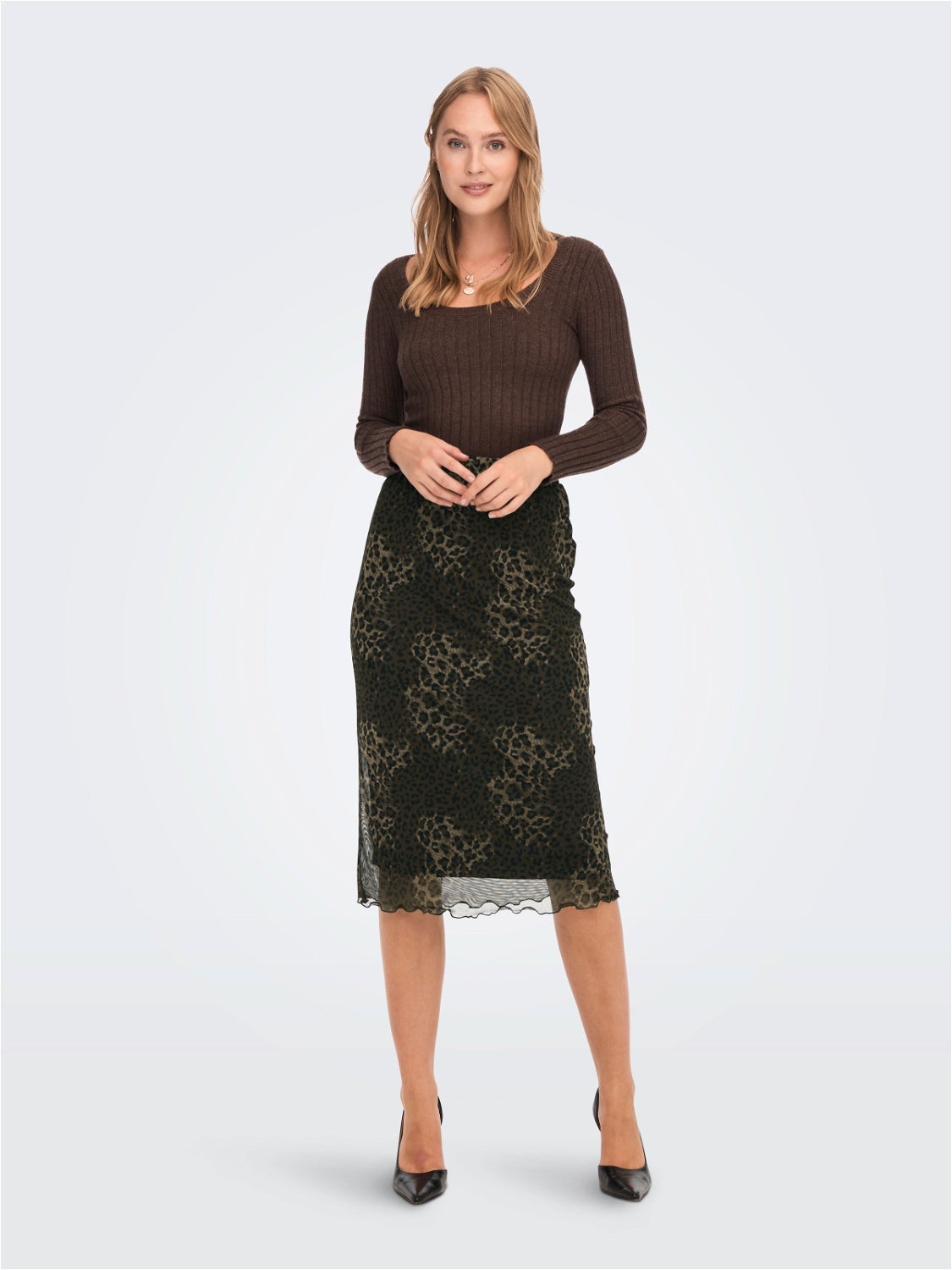 Mesh midi Skirt