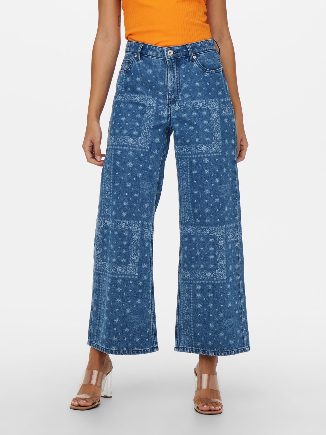 ONLSonny wide high waisted jeans
