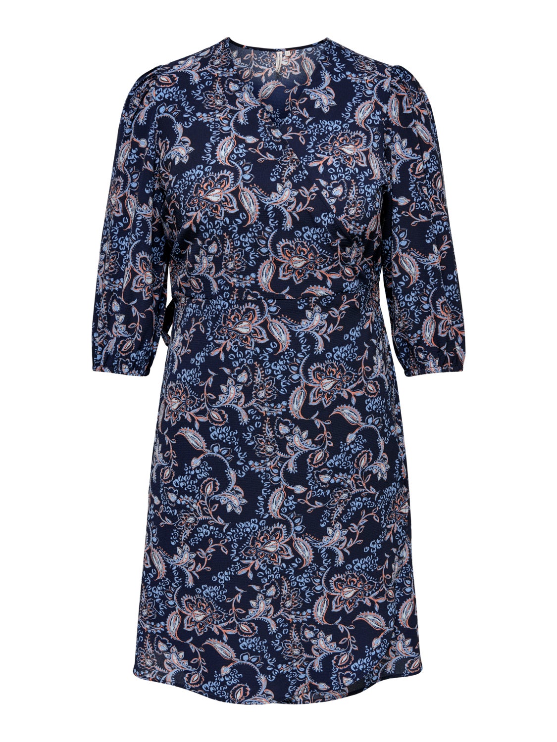 Curvy 3/4 sleeve Wrap dress