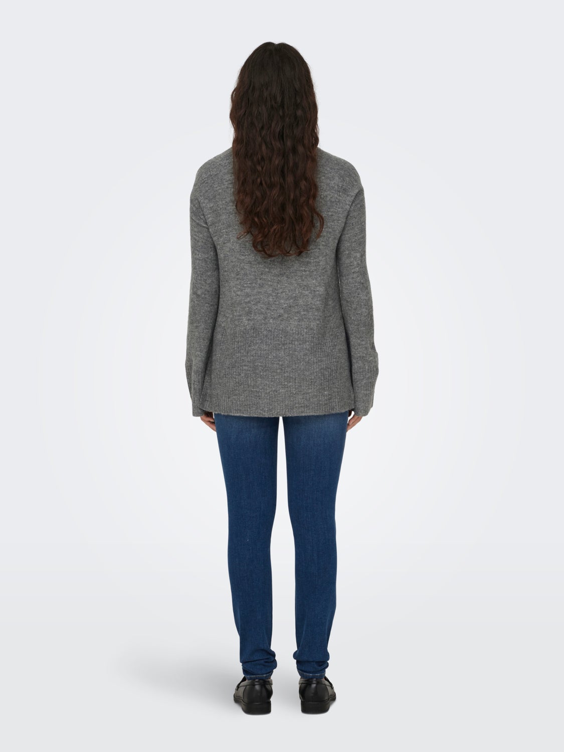 high neck knitted pullover