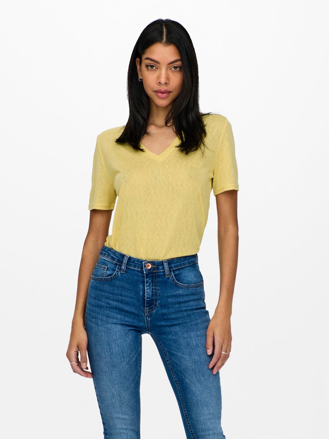 Regular Fit V-Neck Top