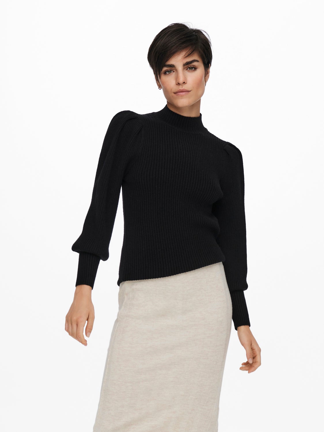 High neck Knitted Pullover