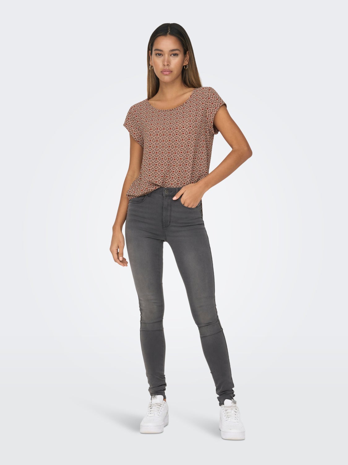 Printed Short Sleeved Top