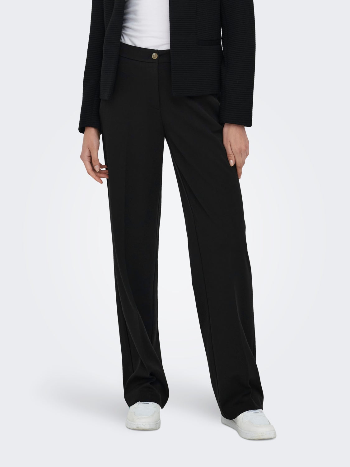 Basic trousers with high waist