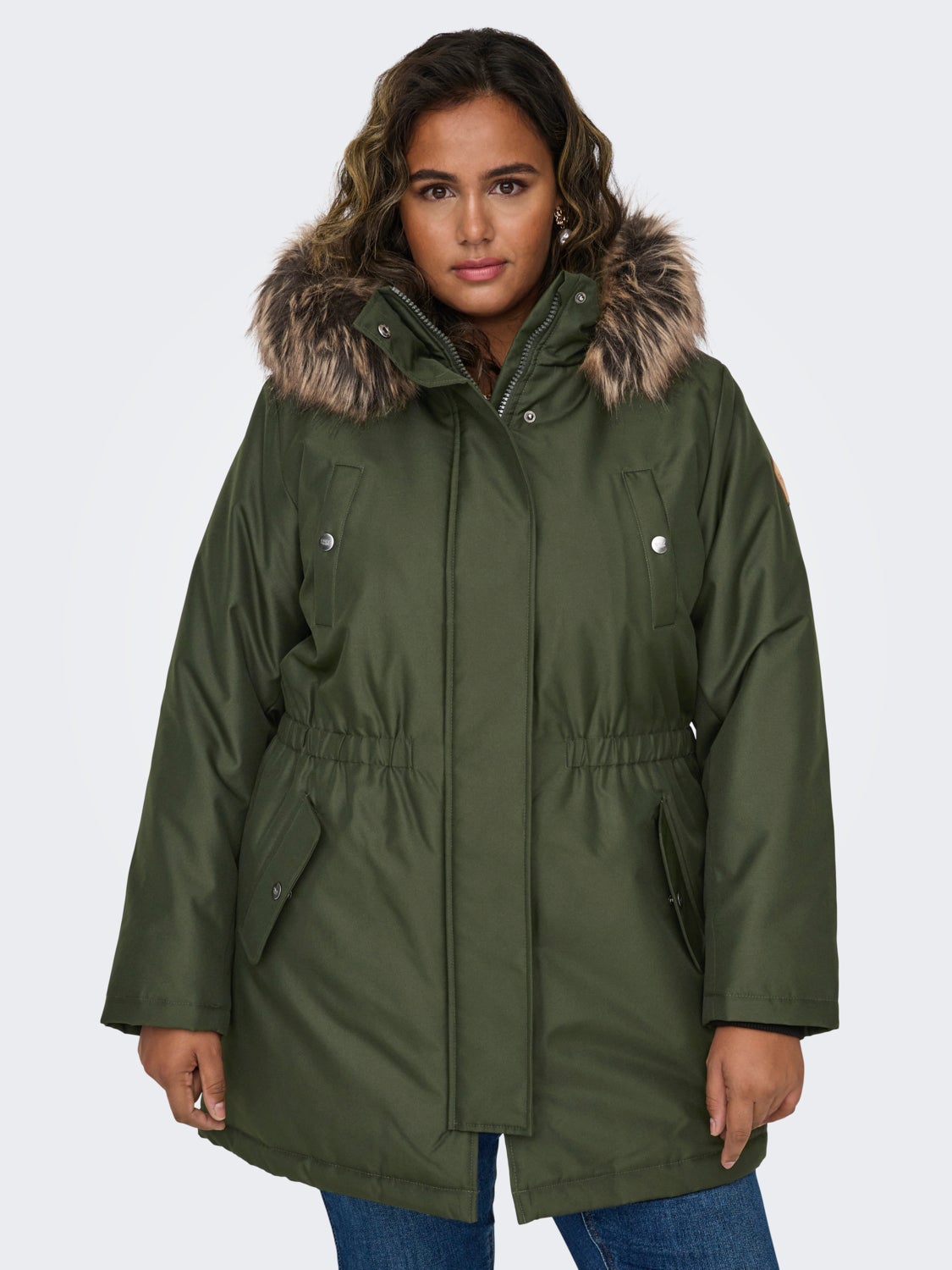 Curvy jacket with hood