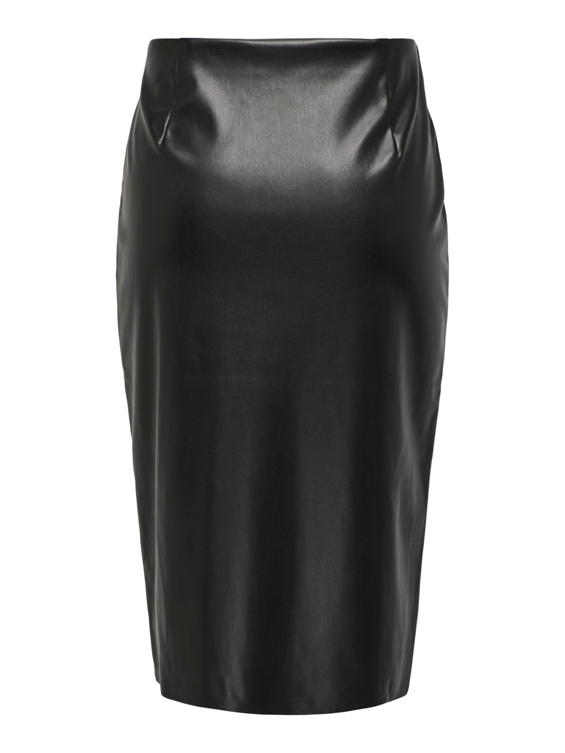 Curvy faux leather skirt