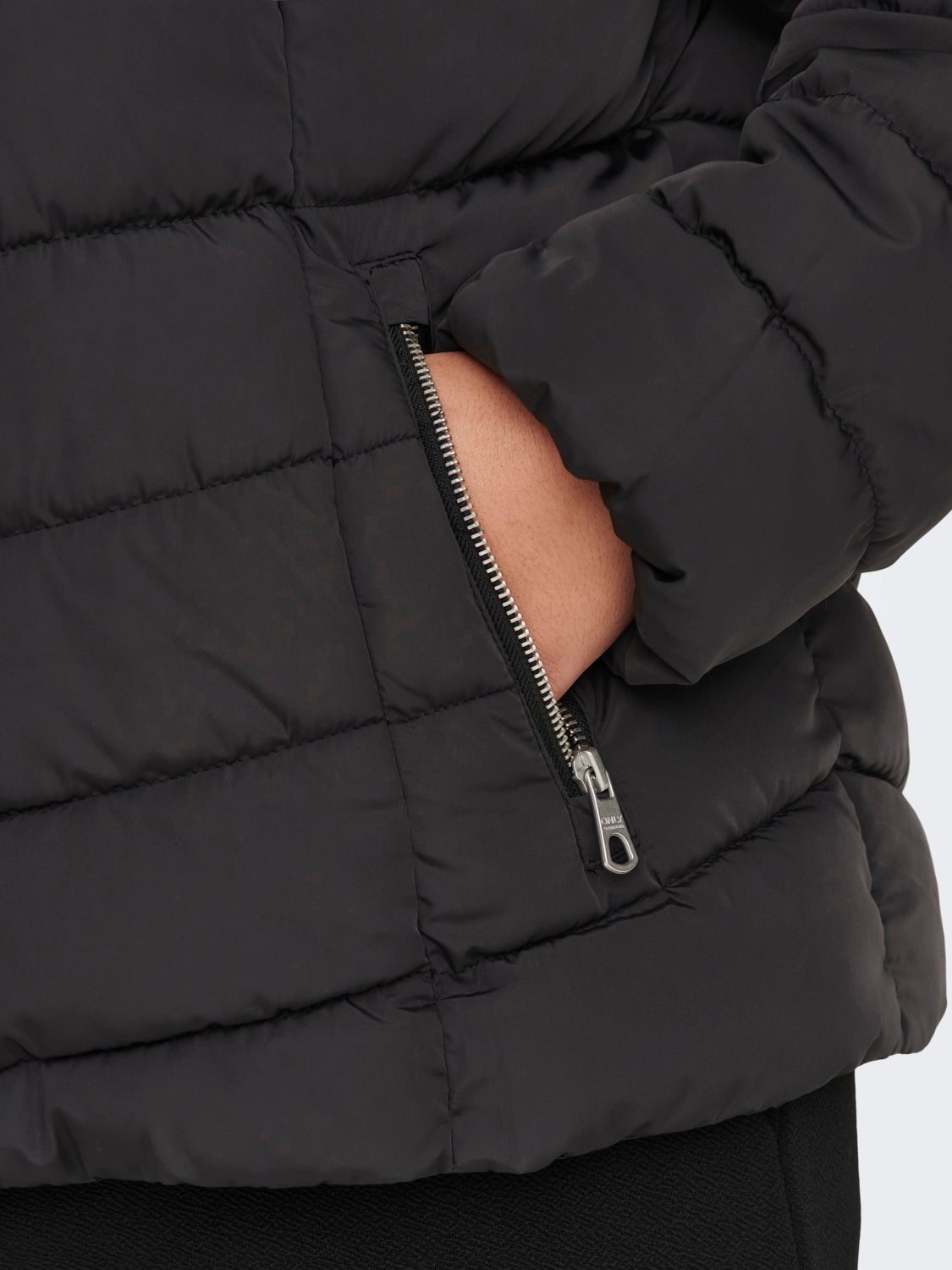 Curvy quilted hood Jacket