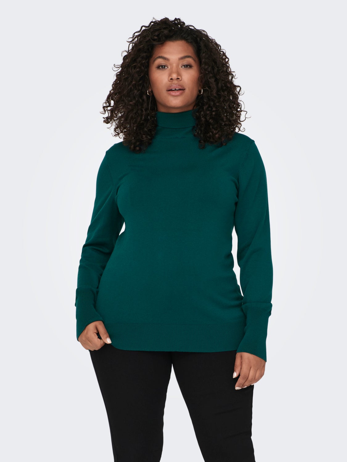 Curvy Rollneck Knitted Pullover