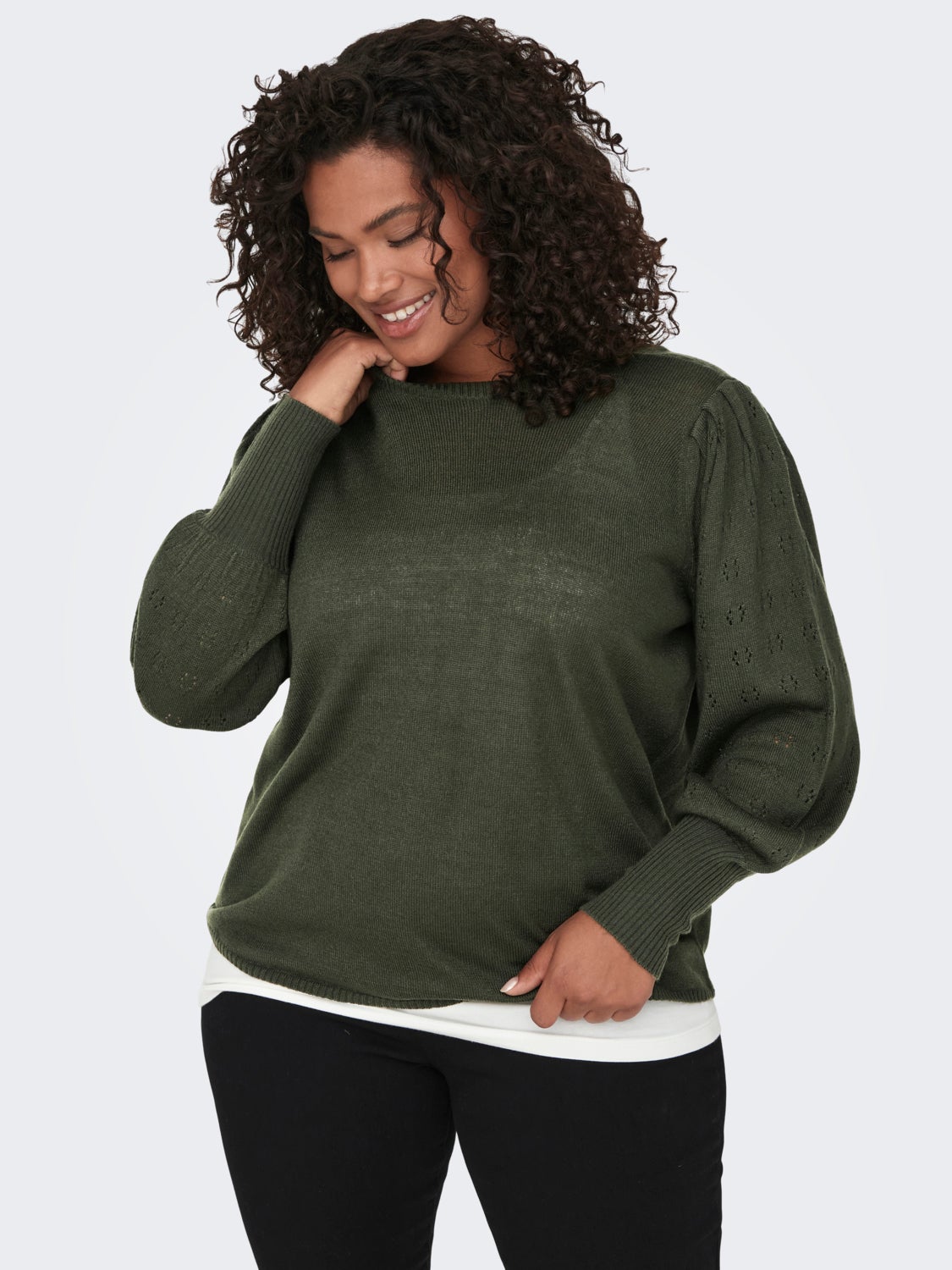 Curvy knitted Pullover