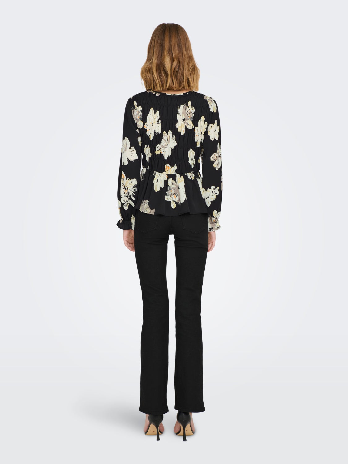 Printed long sleeve top