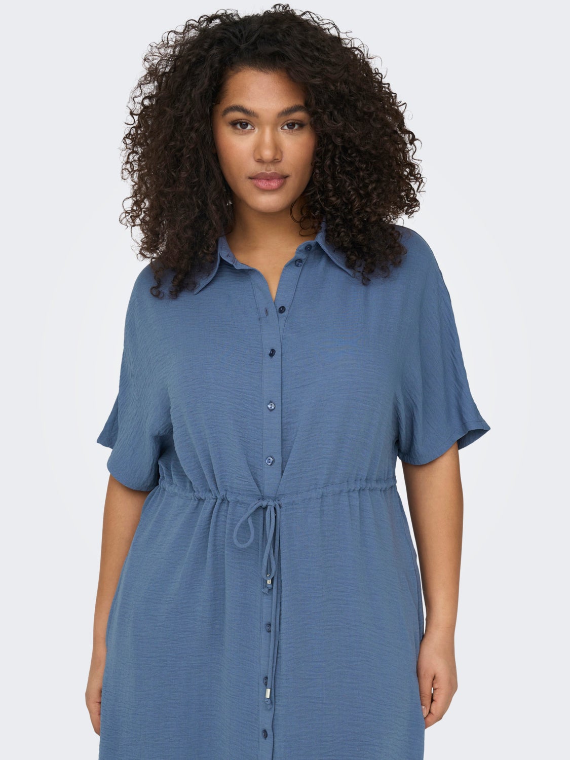 Curvy midi shirt dress