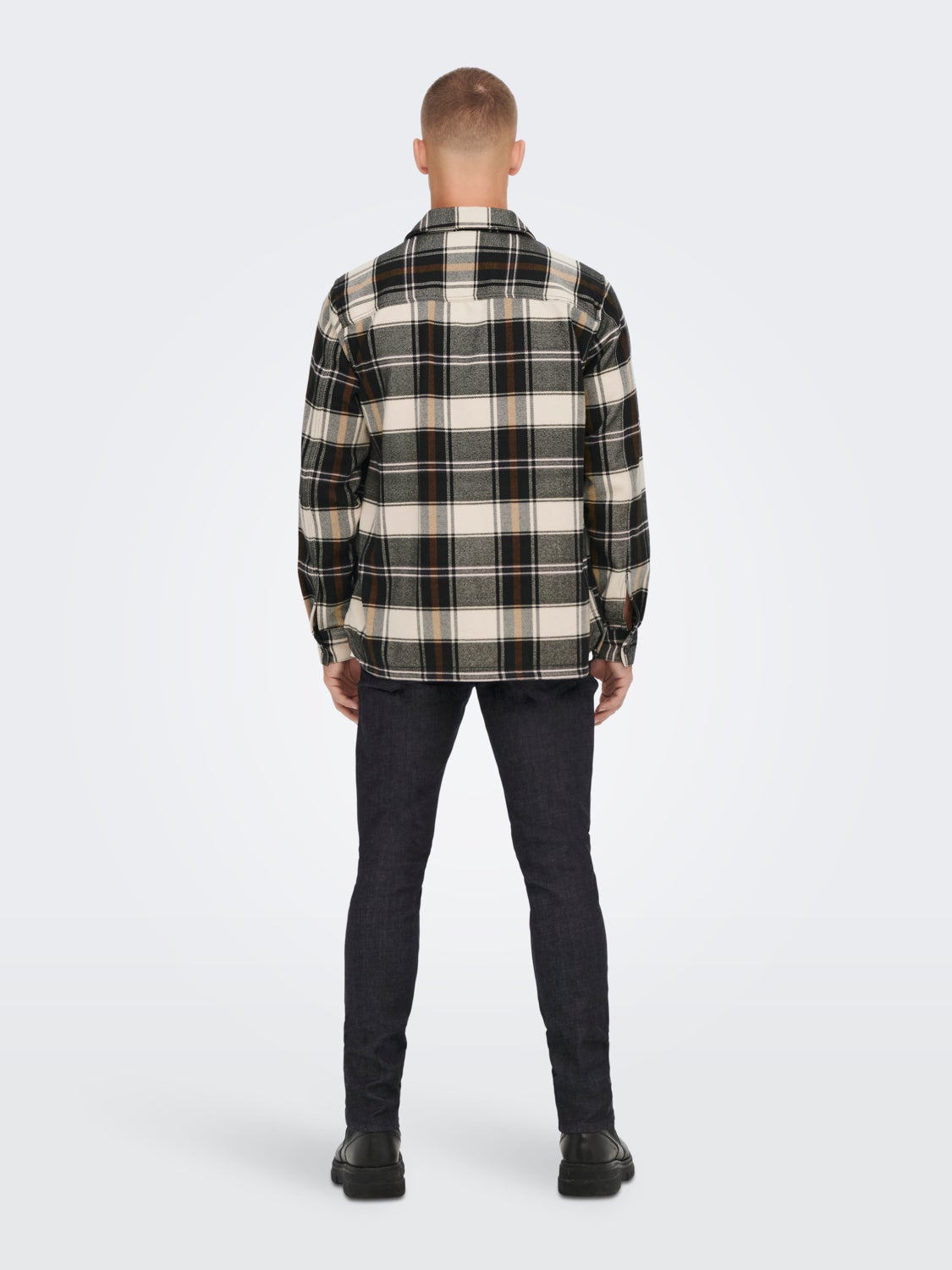 Loose Fit Checked twill overshirt