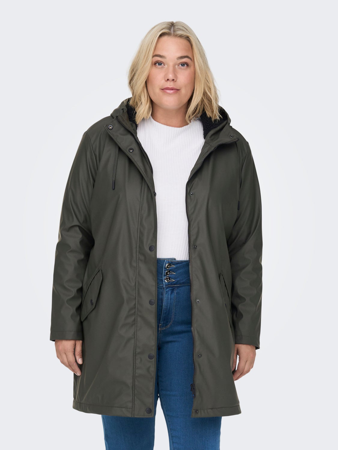 Curvy padded Rain jacket