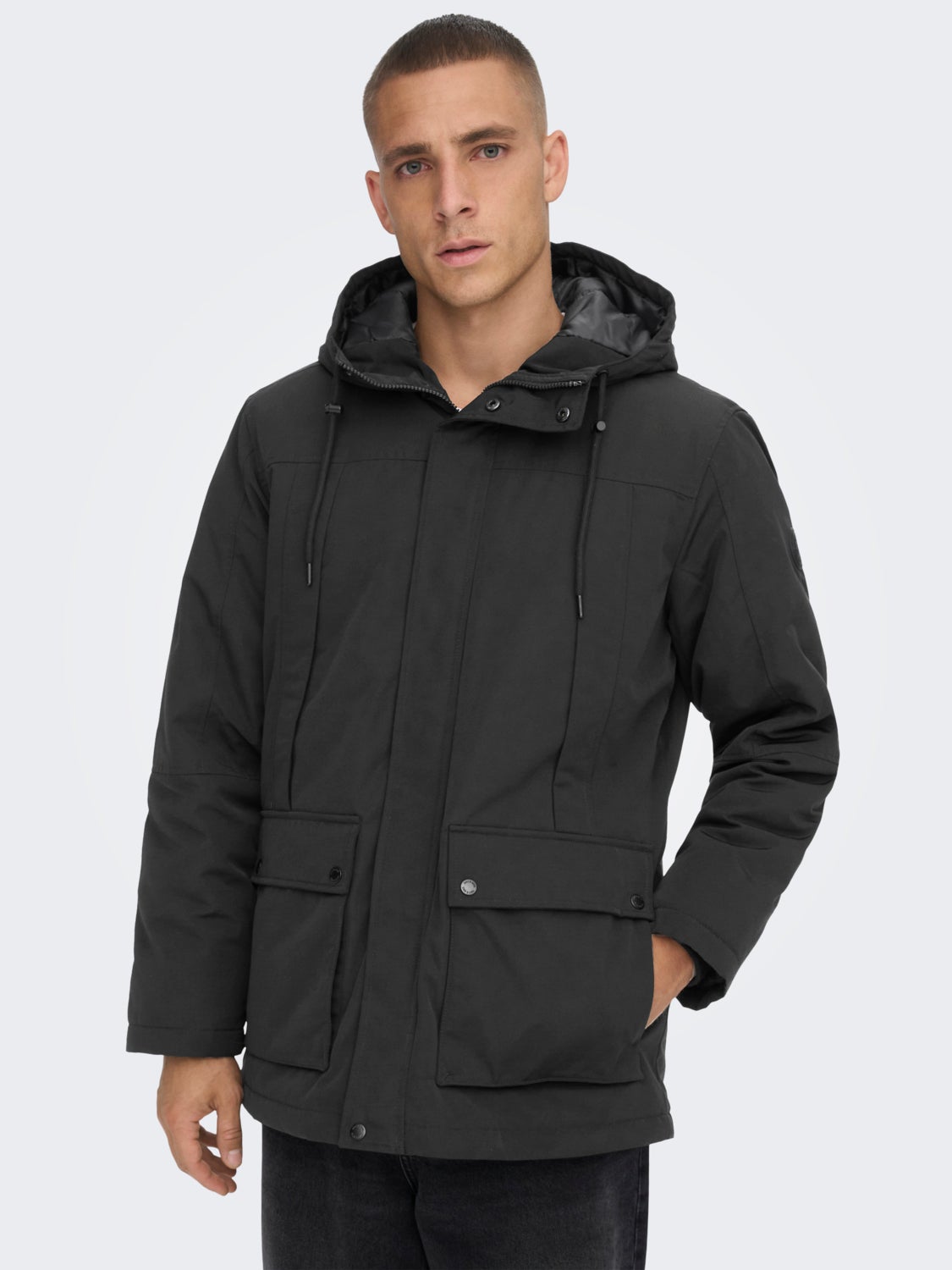 Parka jacket with hood