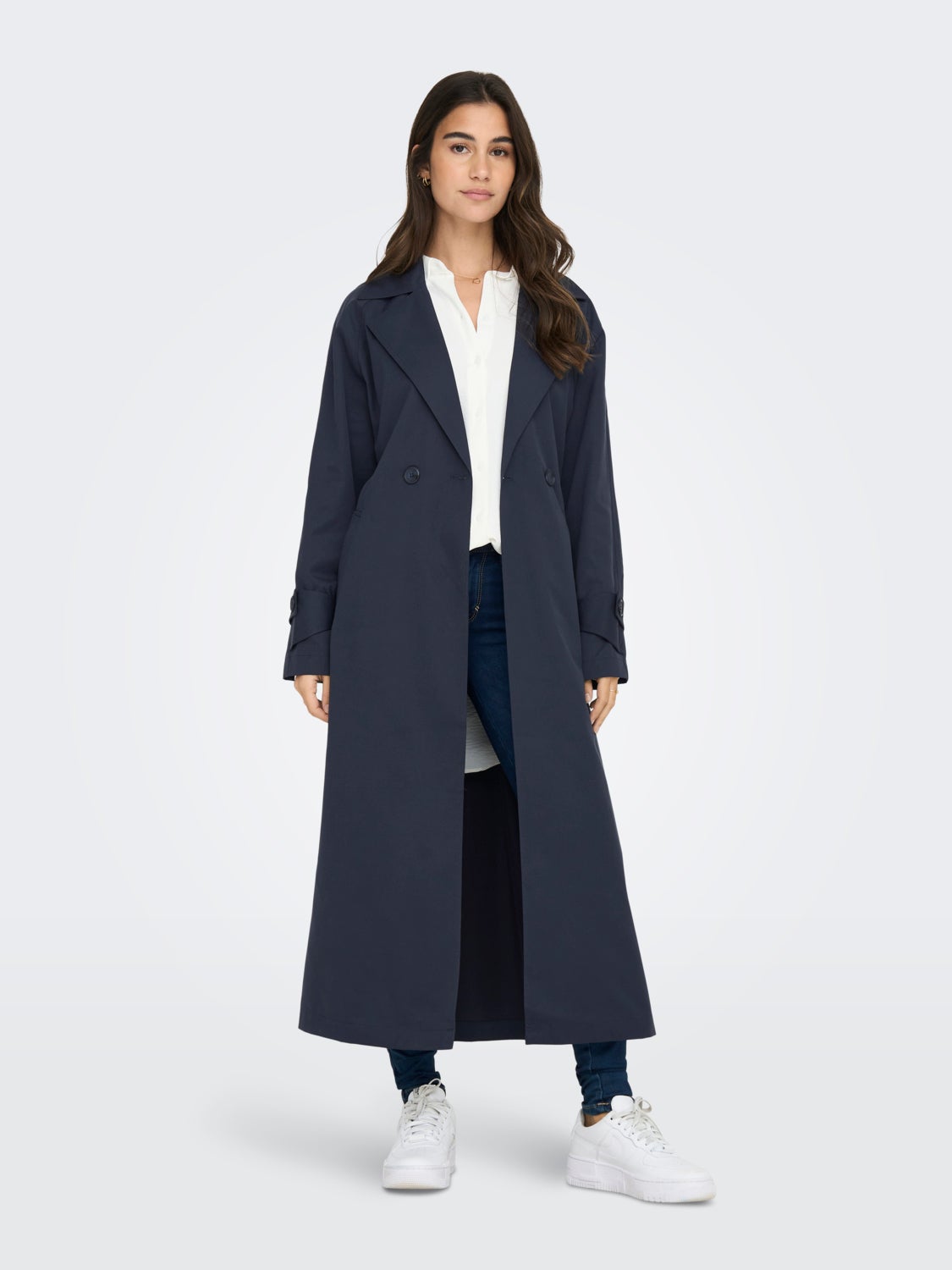 Solid color trenchcoat