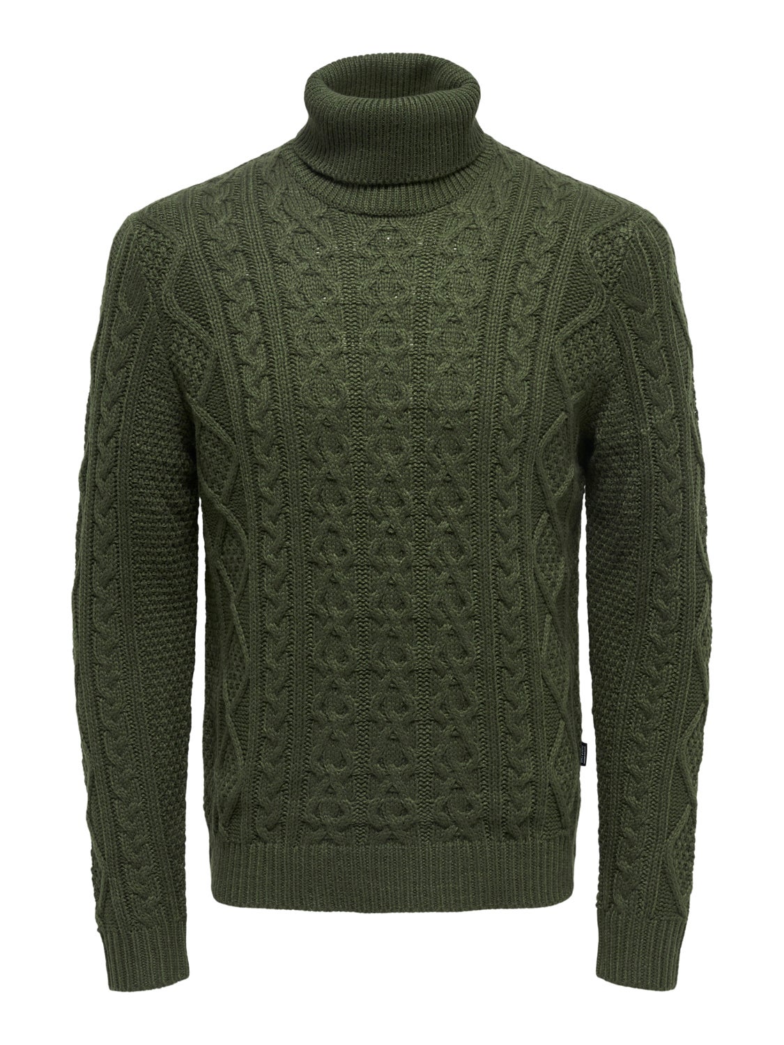 Roll neck knitted pullover