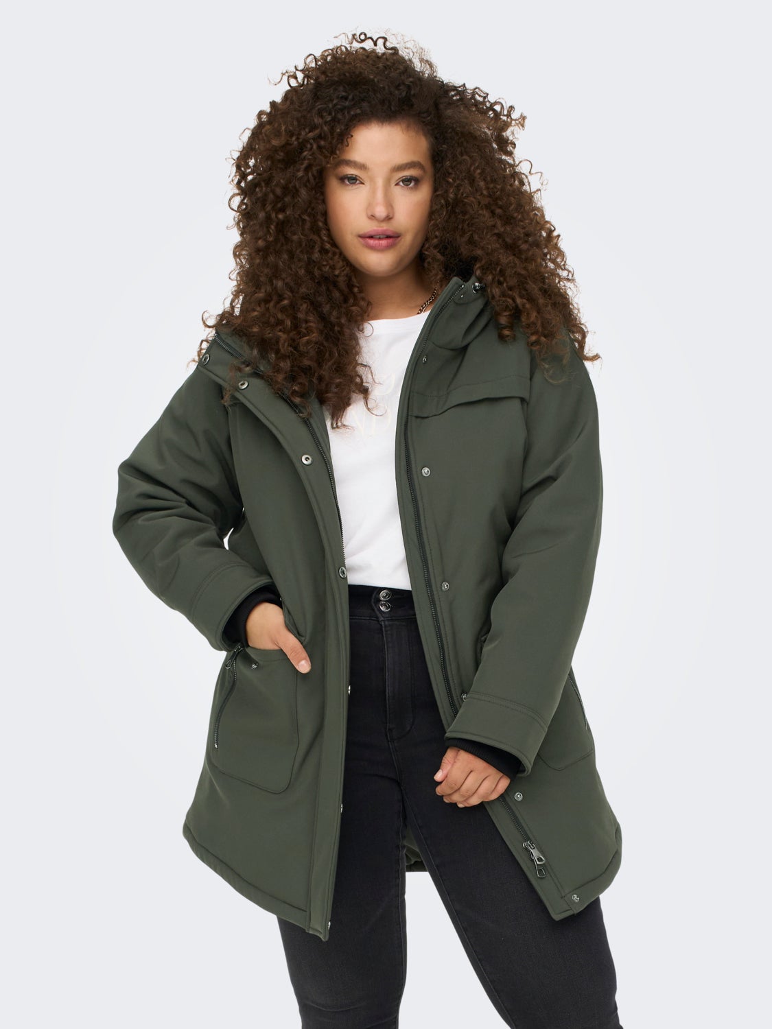 Curvy lined Parka
